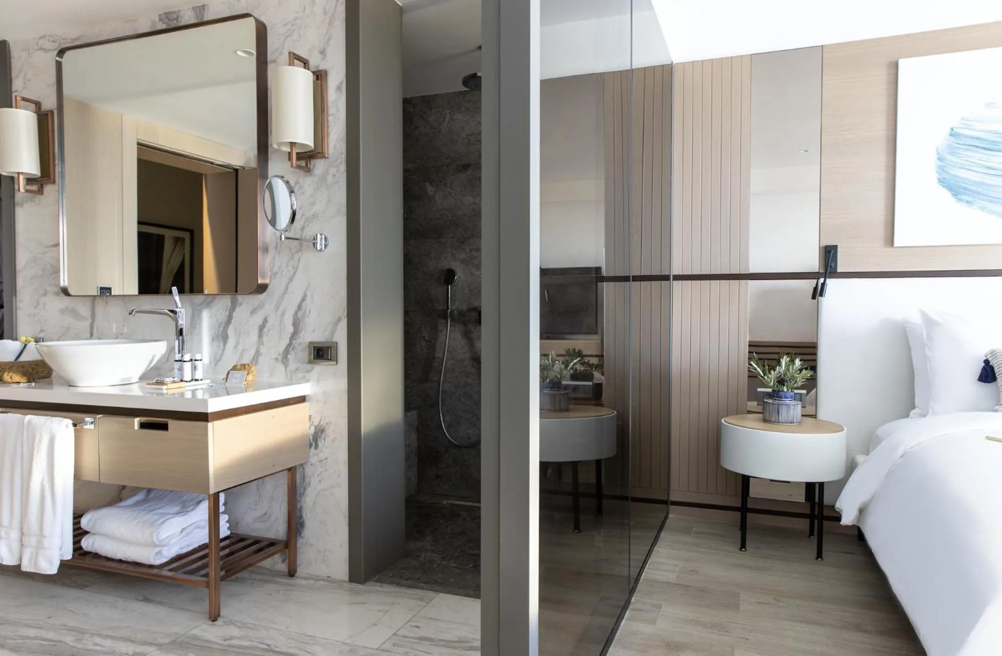 Bathroom, Bed in METT Hotel & Beach Resort Bodrum