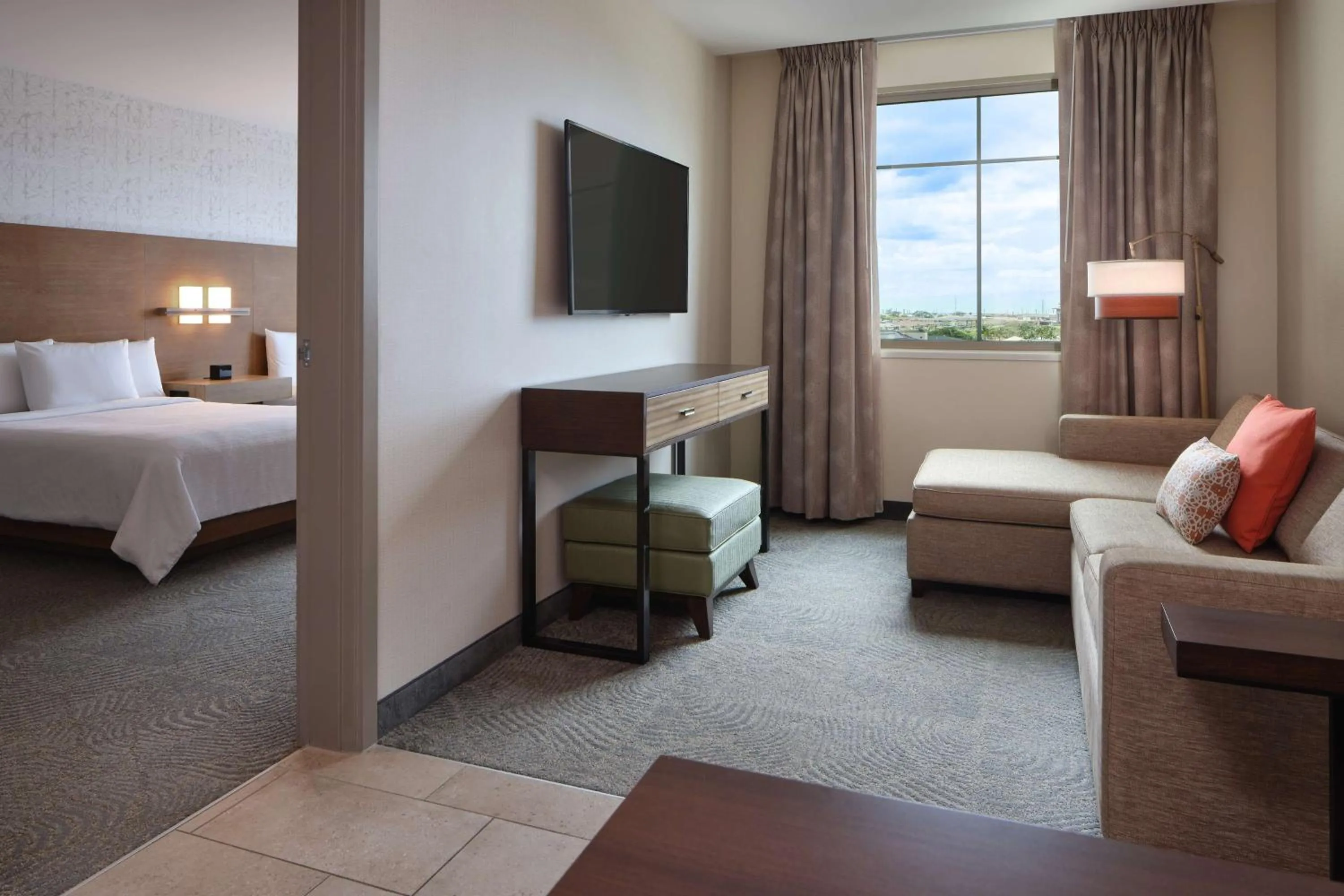 Living room, Bed in Embassy Suites By Hilton Oahu Kapolei - FREE Breakfast