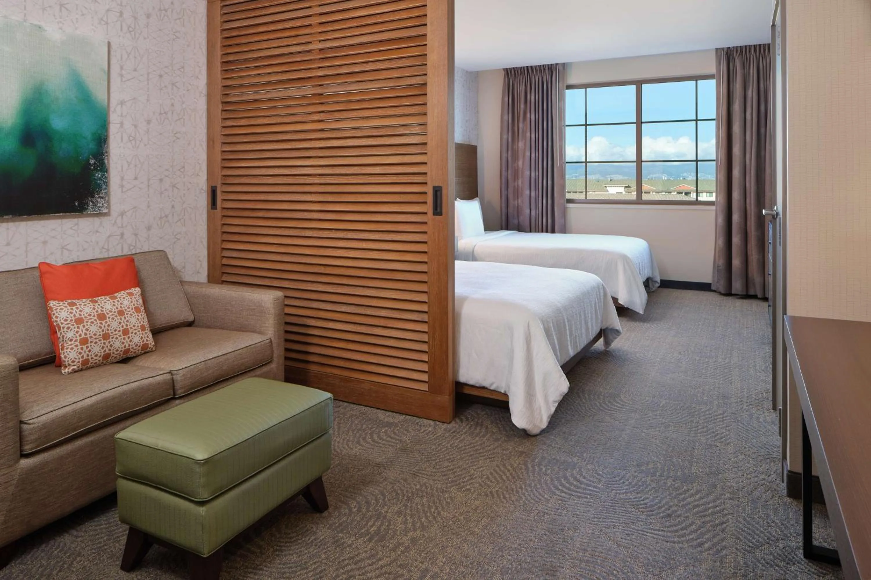 Living room, Bed in Embassy Suites By Hilton Oahu Kapolei - FREE Breakfast