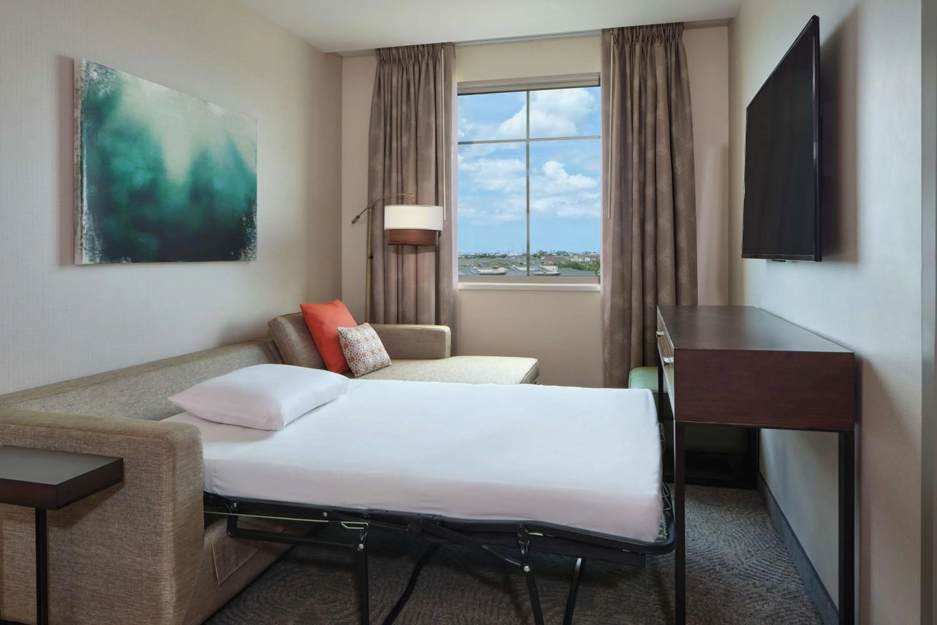Living room, Bed in Embassy Suites By Hilton Oahu Kapolei - FREE Breakfast