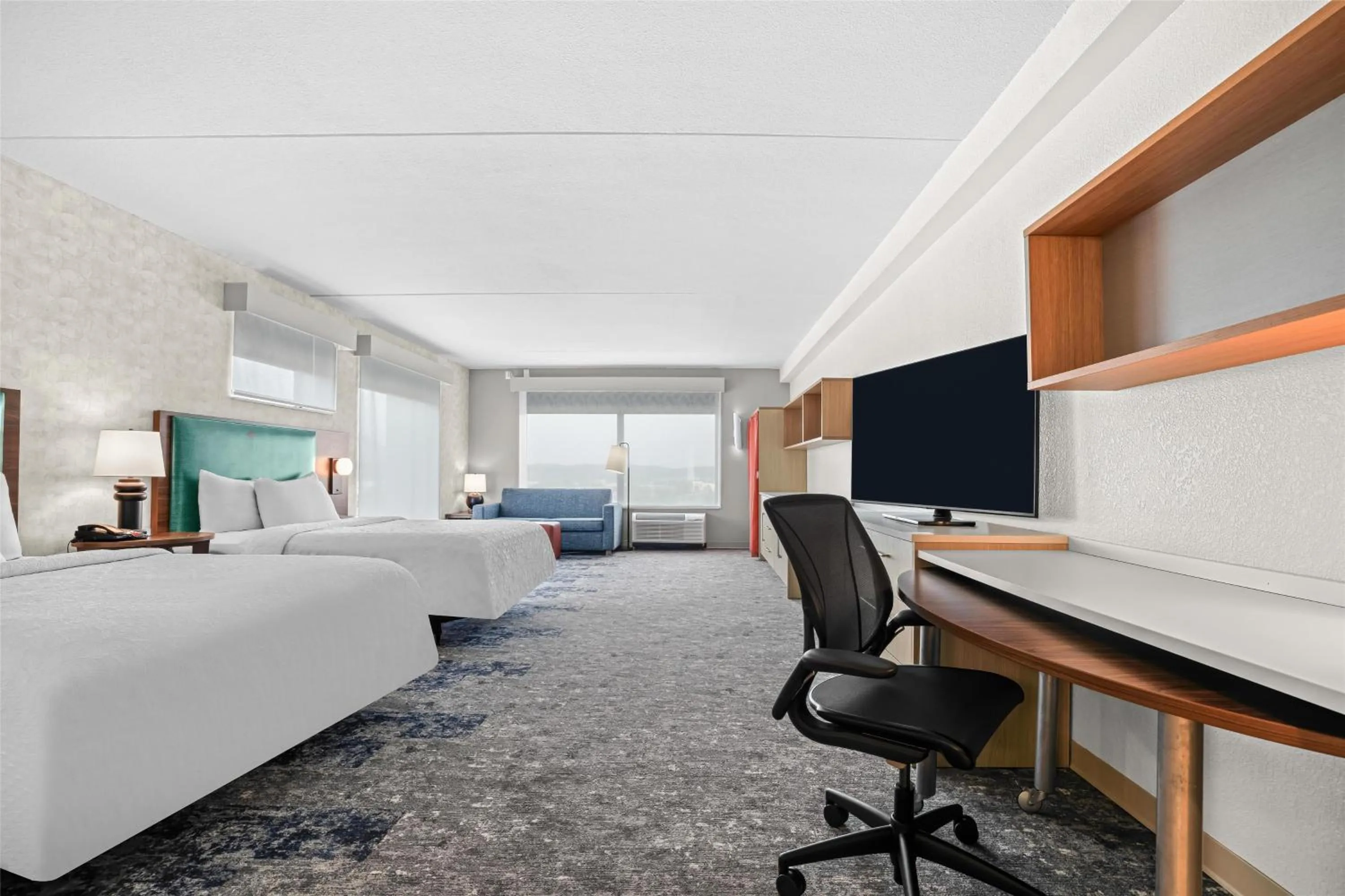 Bed in Home2 Suites By Hilton Pigeon Forge