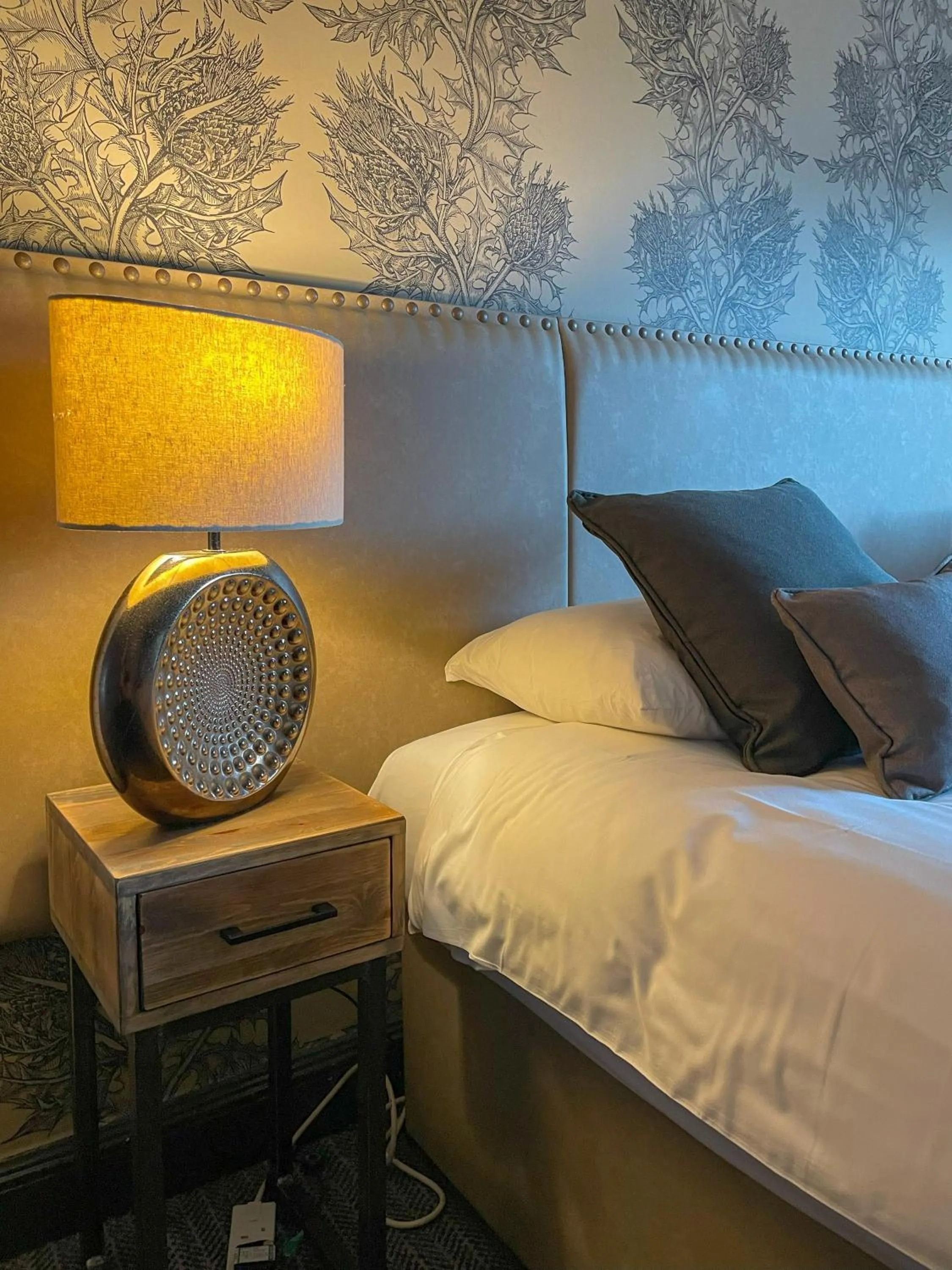 Bed in Traquair Arms Hotel