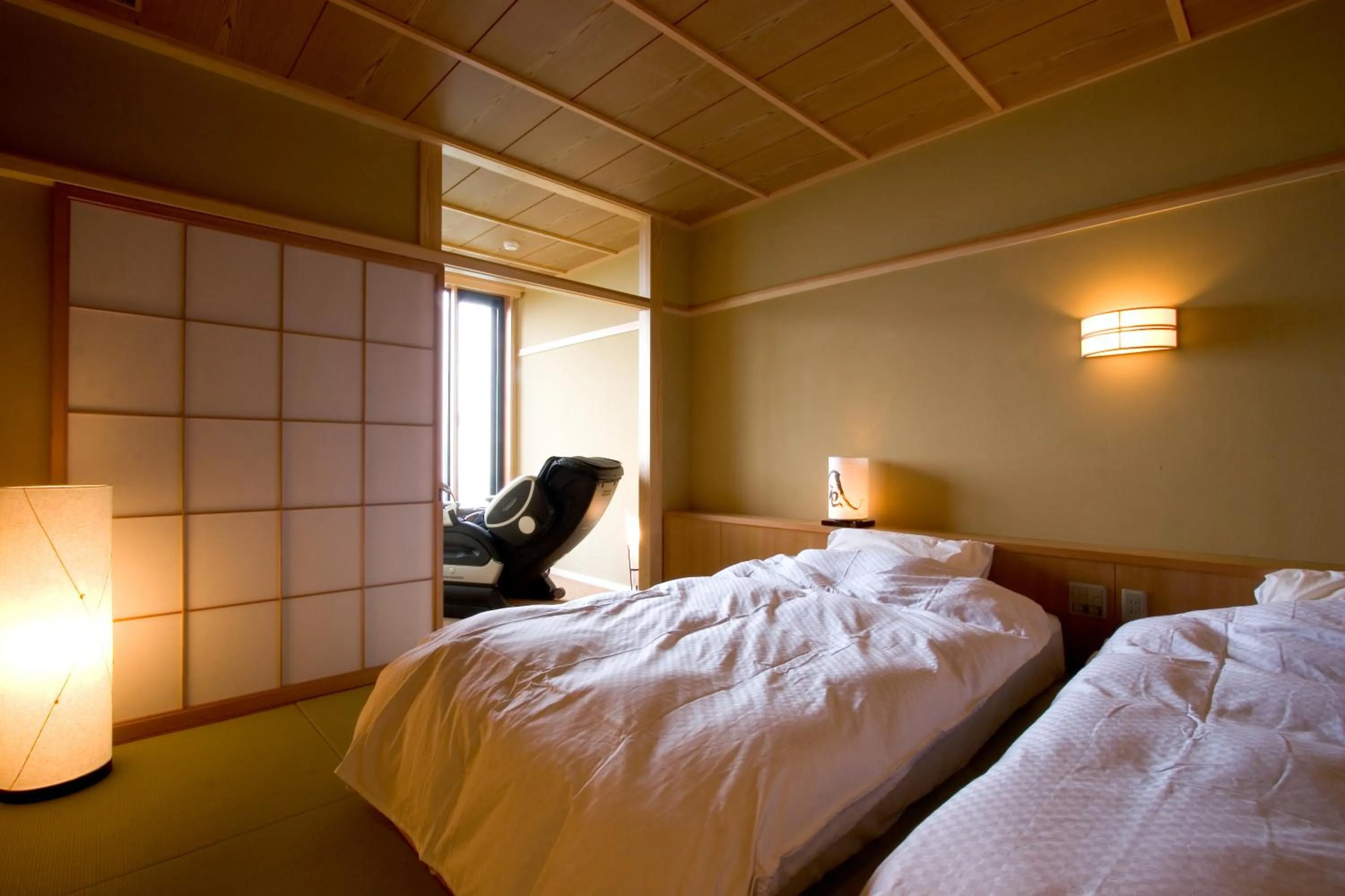 Bed in 山荘 風の杜 Sanso Kazenomori