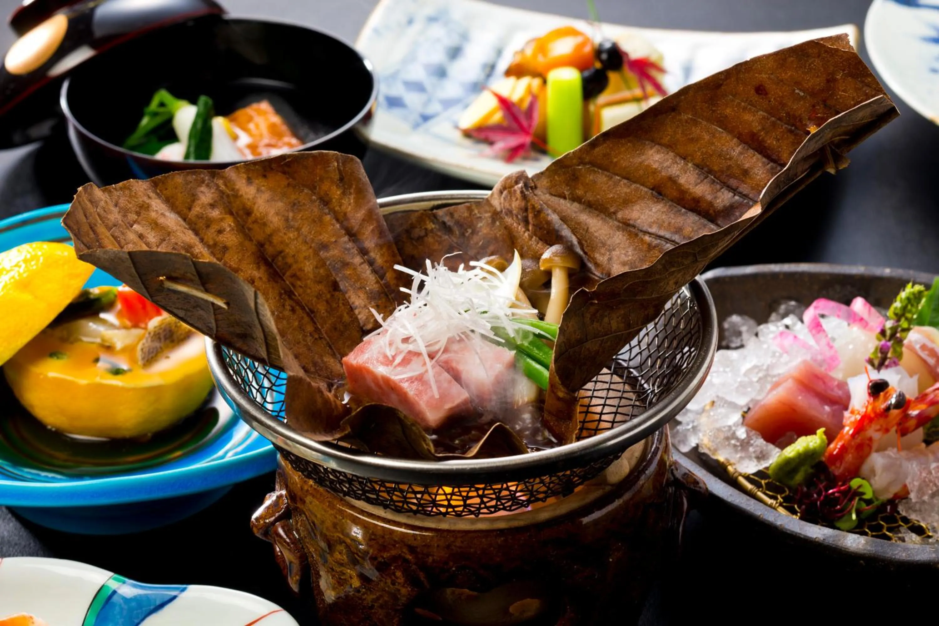 Dinner in 山荘 風の杜 Sanso Kazenomori