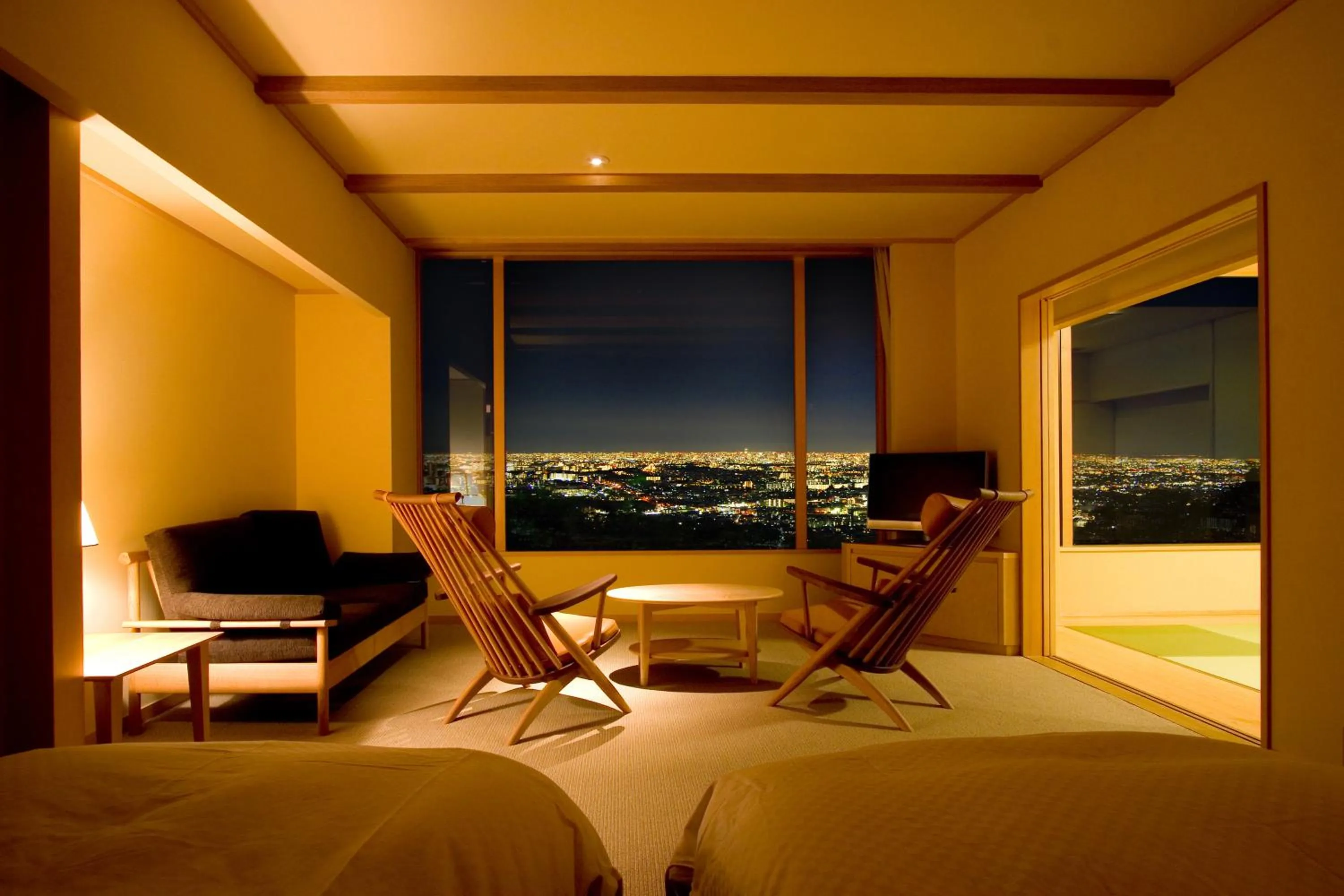 View (from property/room), Bed in 山荘 風の杜 Sanso Kazenomori