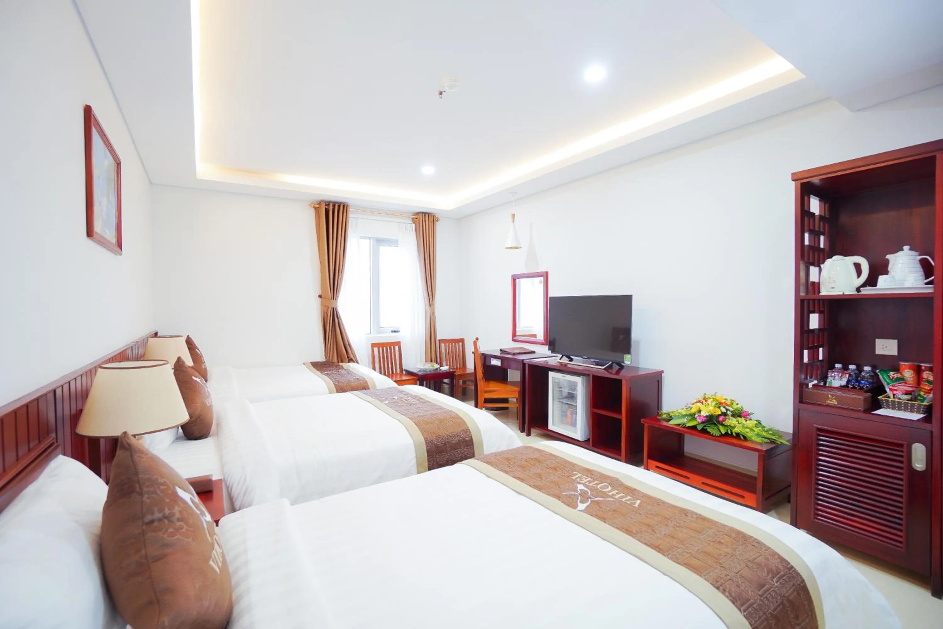 Bed in Vinh Hoang Hotel