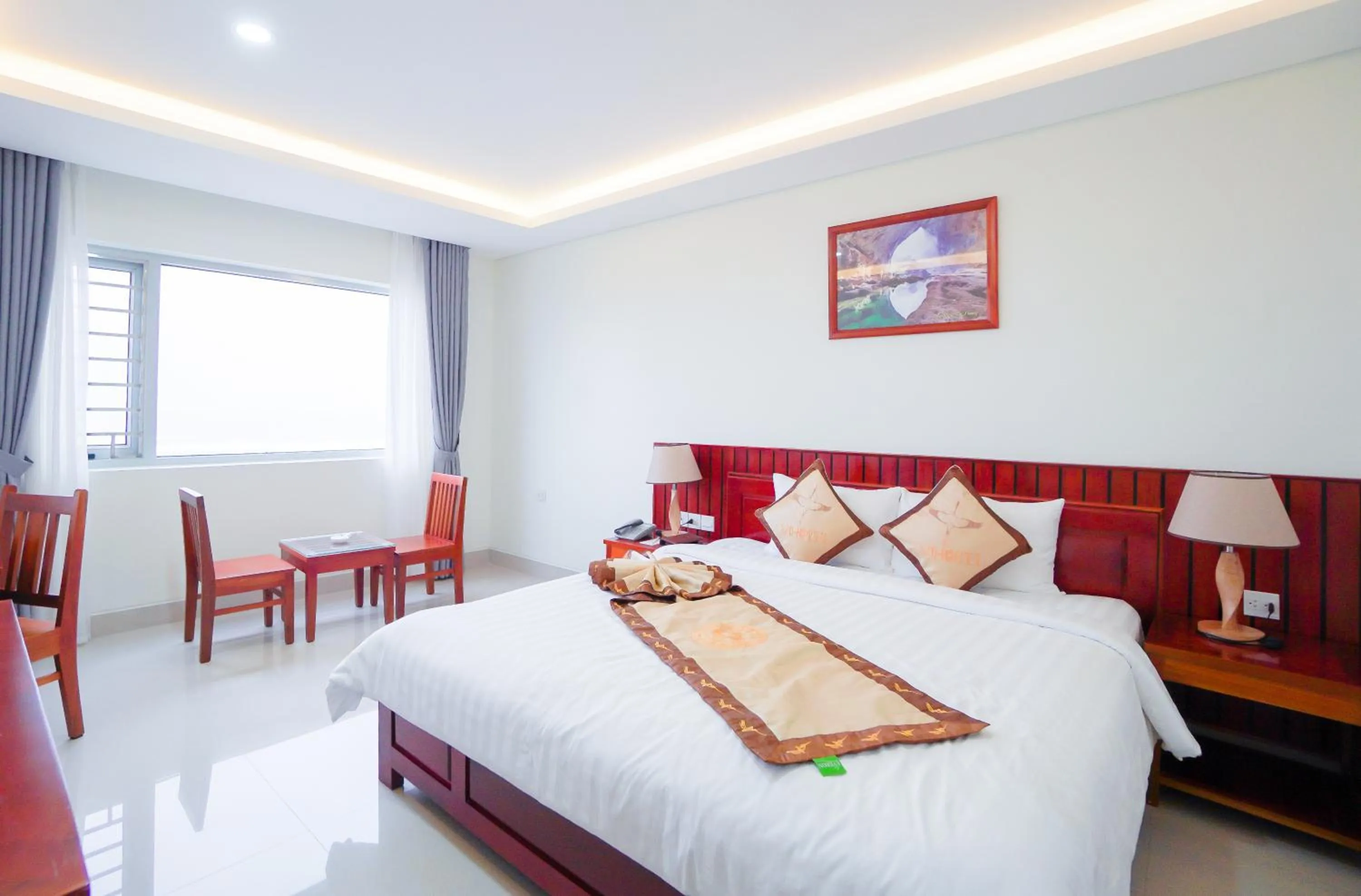 Bed in Vinh Hoang Hotel