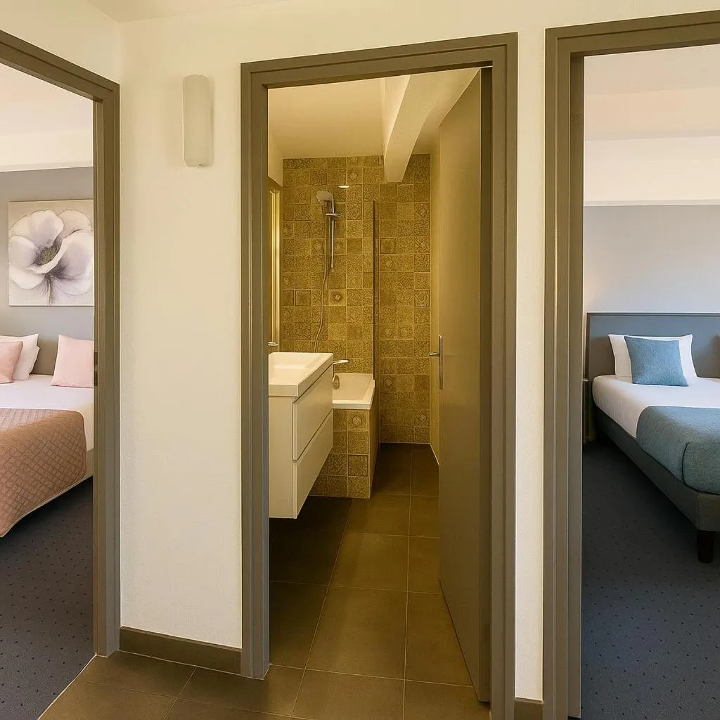 Bedroom, Bed in Hotel & Spa Gil de France Cap d'Agde