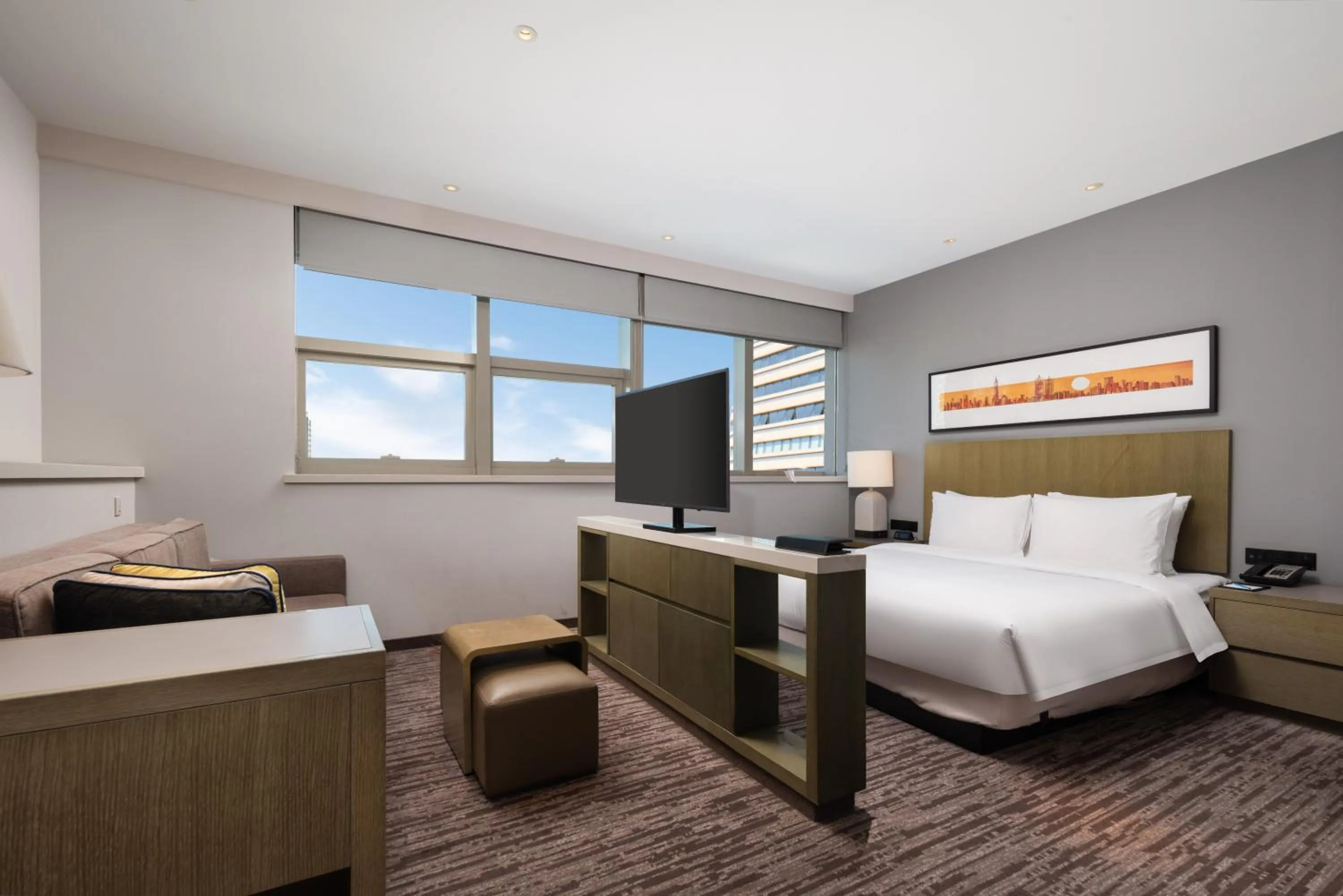 Bed in Hyatt House Yinchuan Yuecaicheng