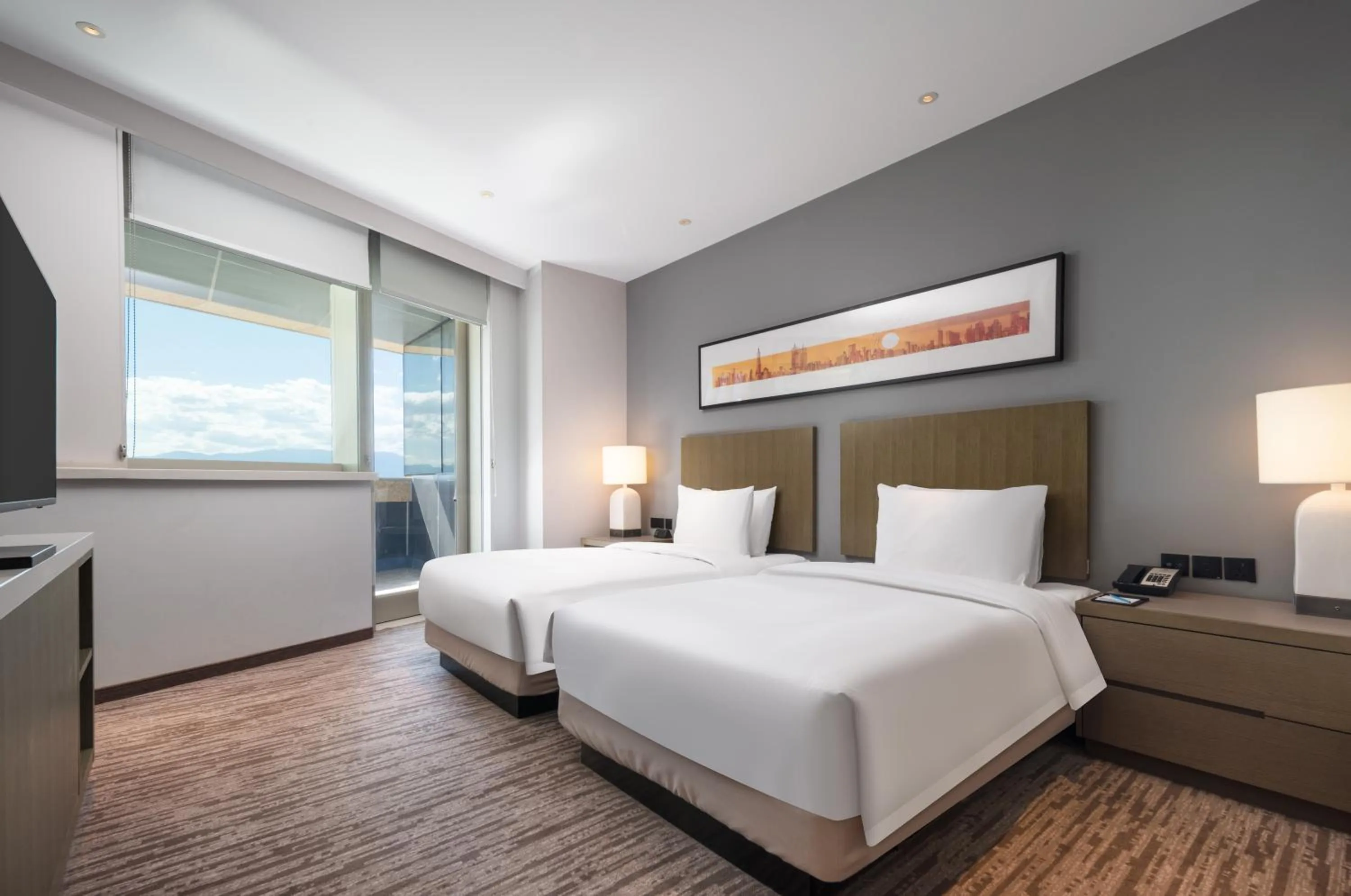 Bed in Hyatt House Yinchuan Yuecaicheng