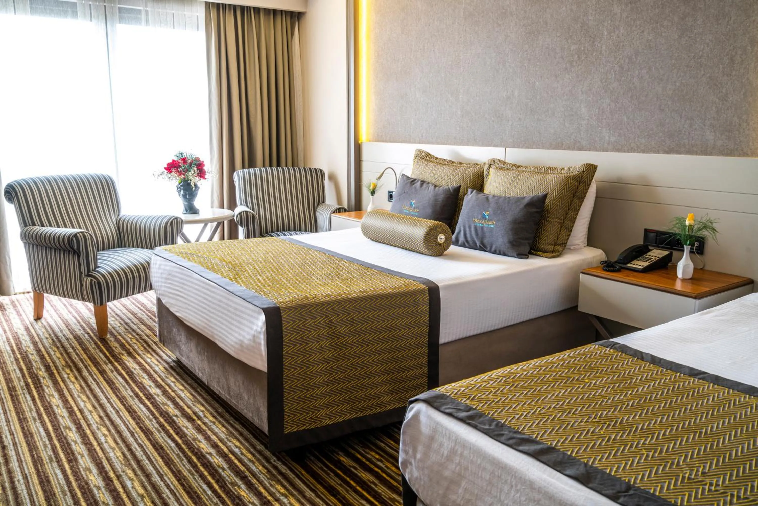 Photo of the whole room, Bed in Hierapark Thermal & SPA Hotel