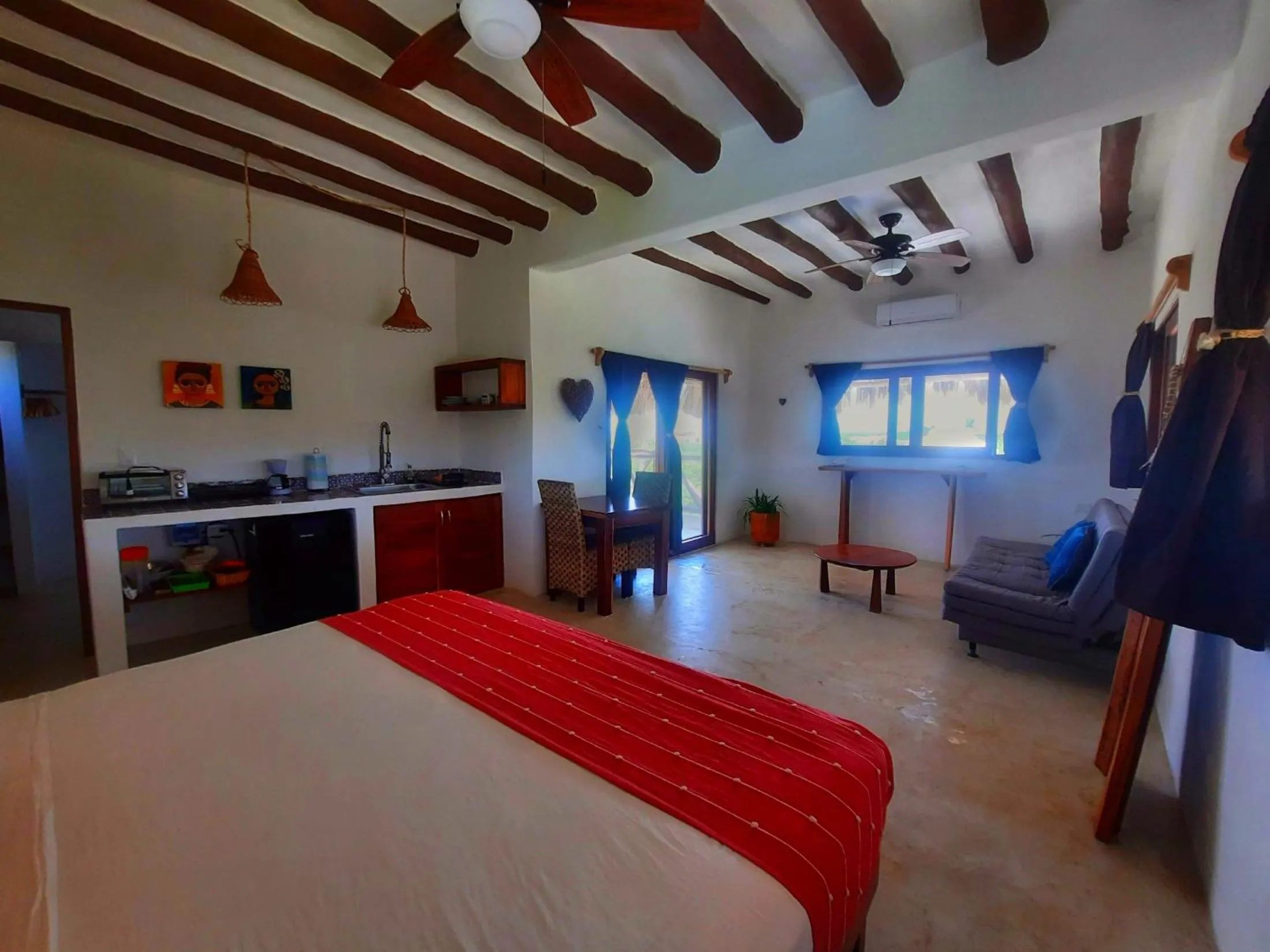 Bed in Casa Sofia Holbox