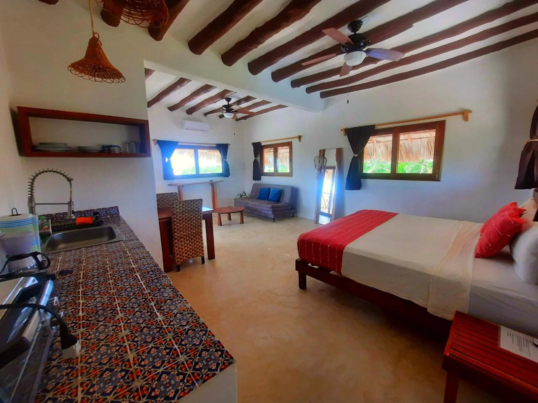 Bed in Casa Sofia Holbox