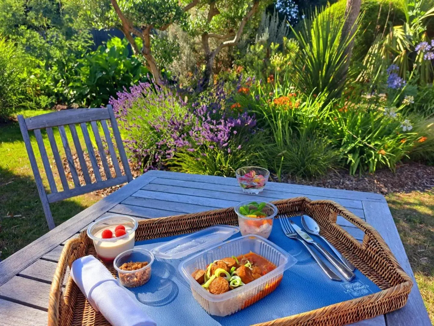 Garden in Hôtel Traiteur Les Ormes, The Originals Relais