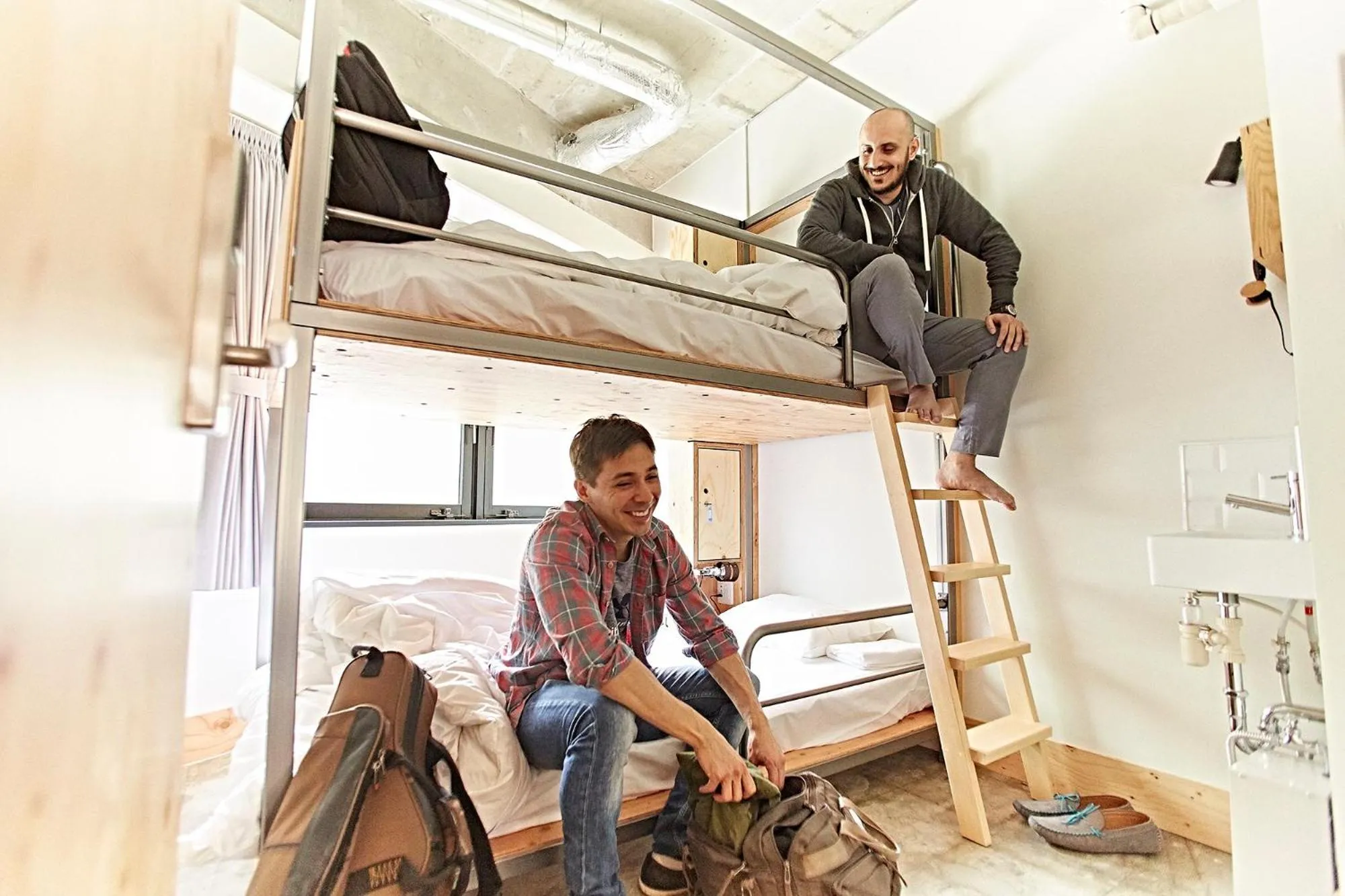 group of guests, Bed in Wise Owl Hostels Shibuya