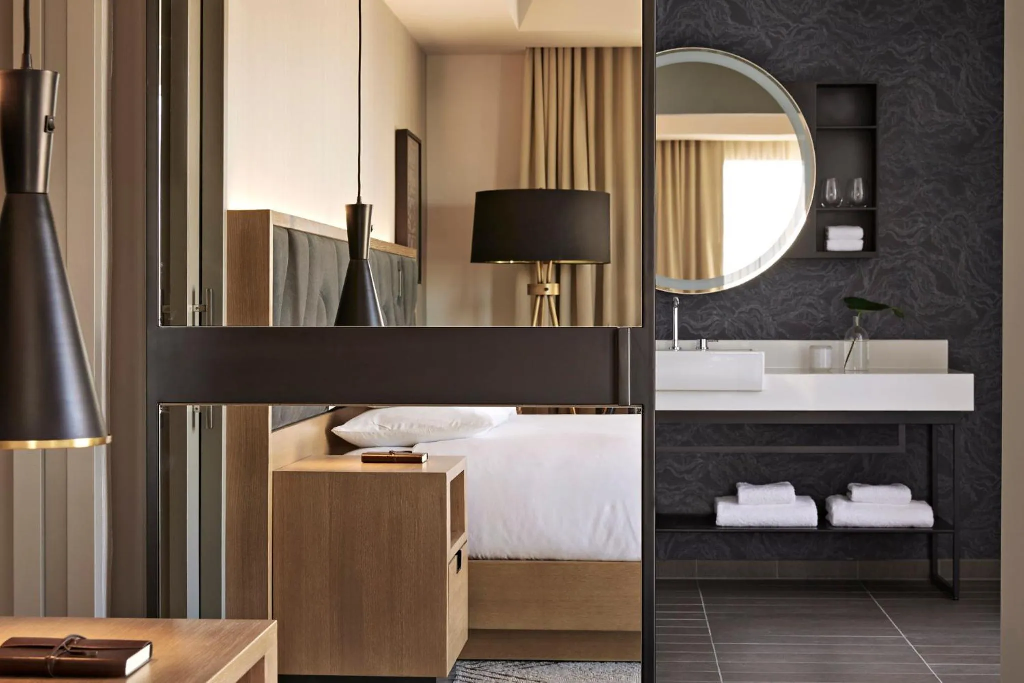 Bathroom, Bed in Kimpton Sawyer Hotel by IHG