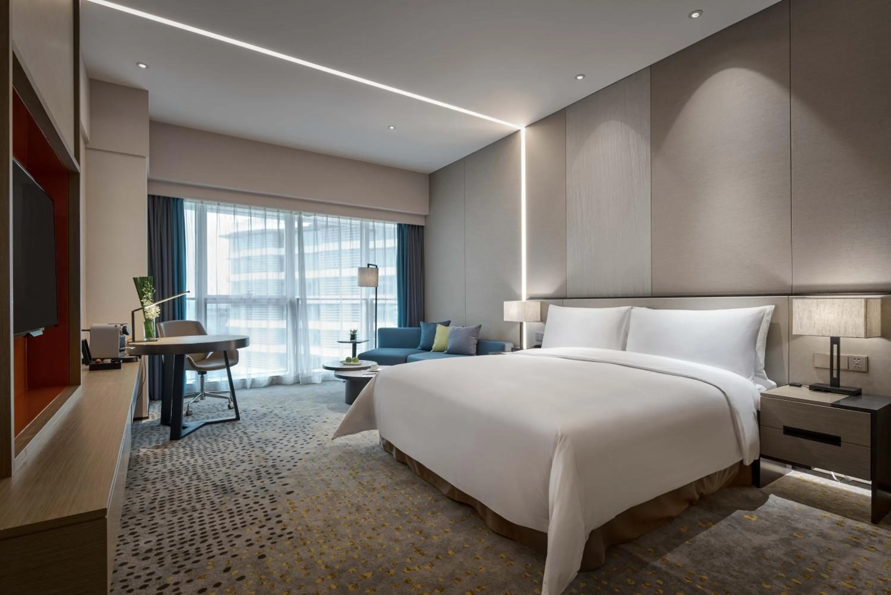 Bed in The QUBE Hotel Shanghai Hongqiao