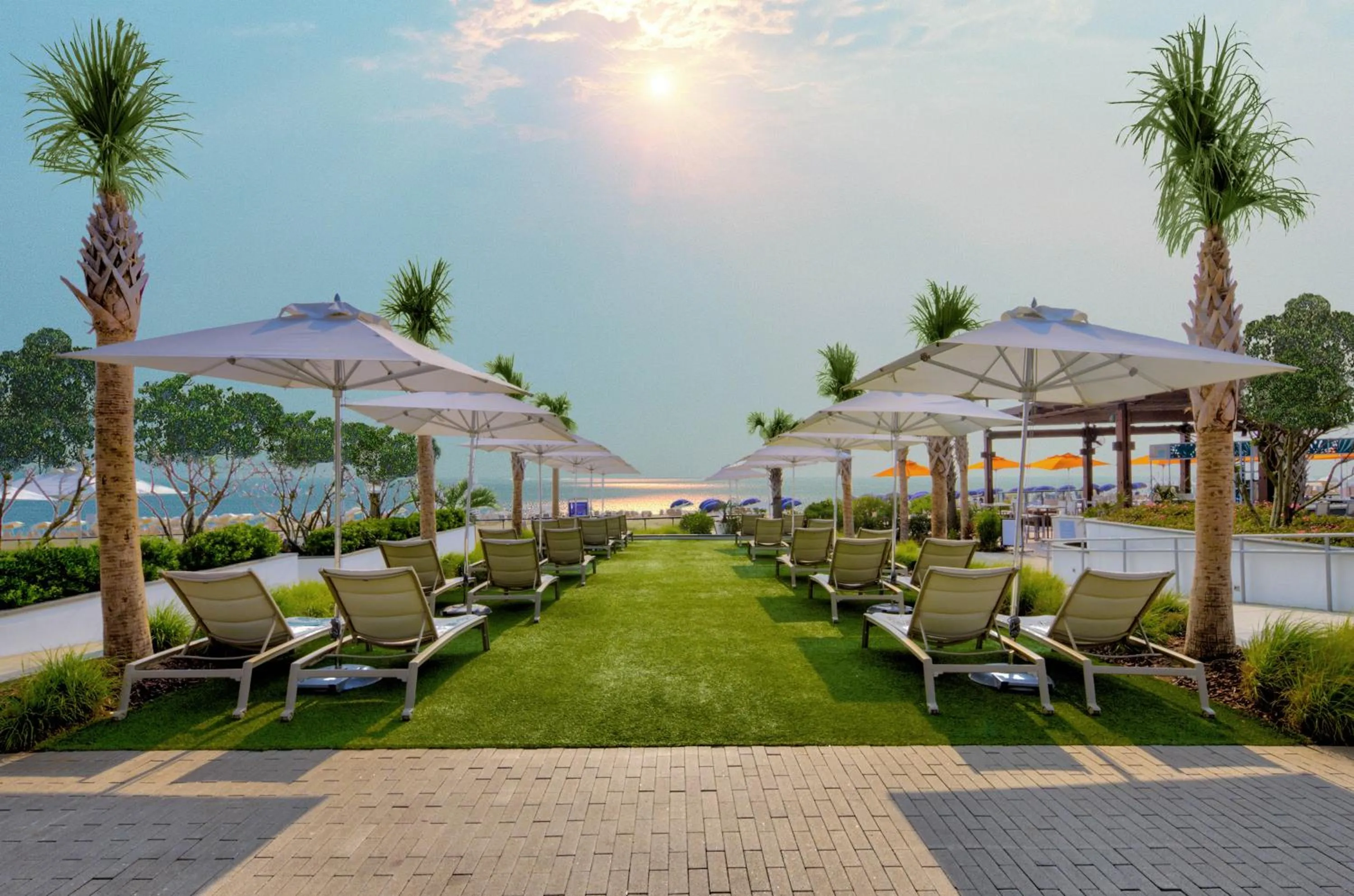 Patio in Marriott Virginia Beach Oceanfront Resort