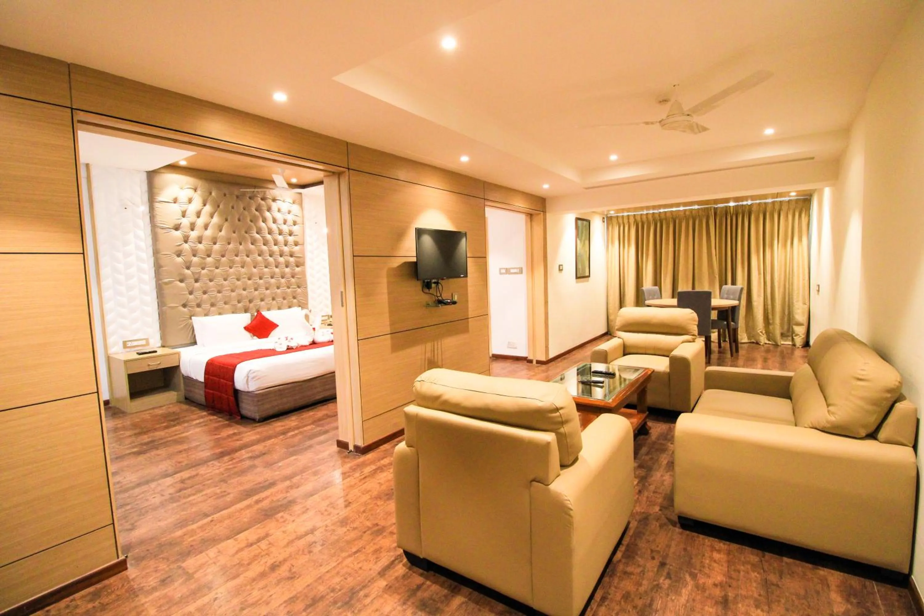 Living room, Bed in GeeKay Millenniaa