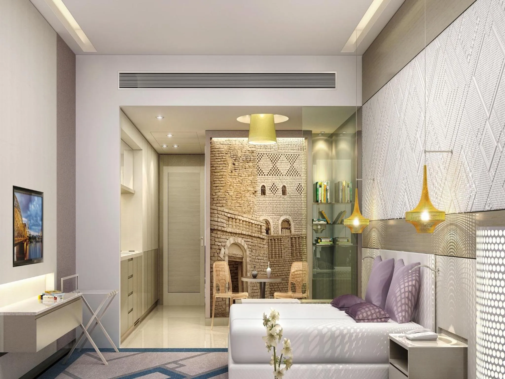 Bed in Erbil Arjaan by Rotana