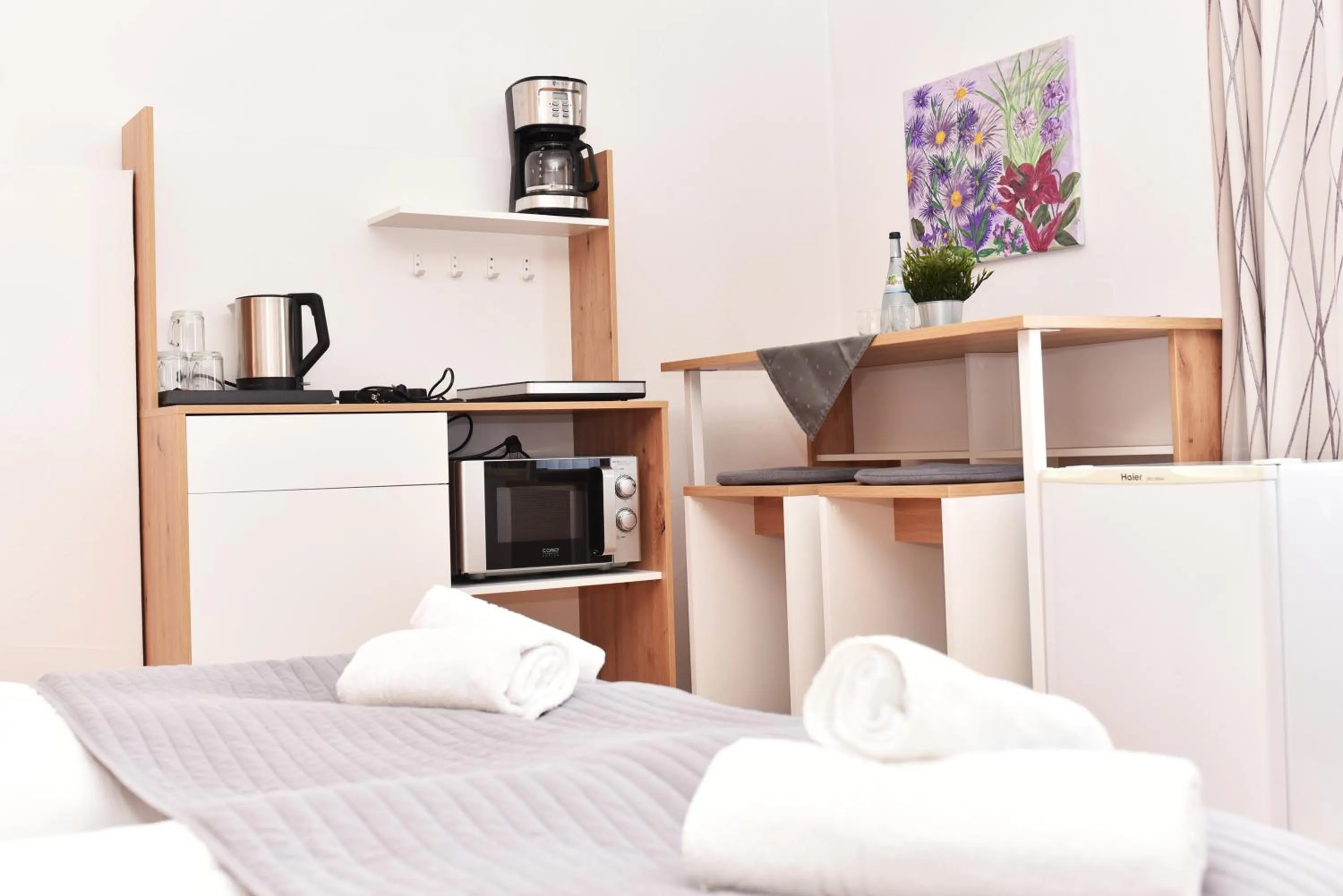 Kitchen or kitchenette, Bed in La Stella