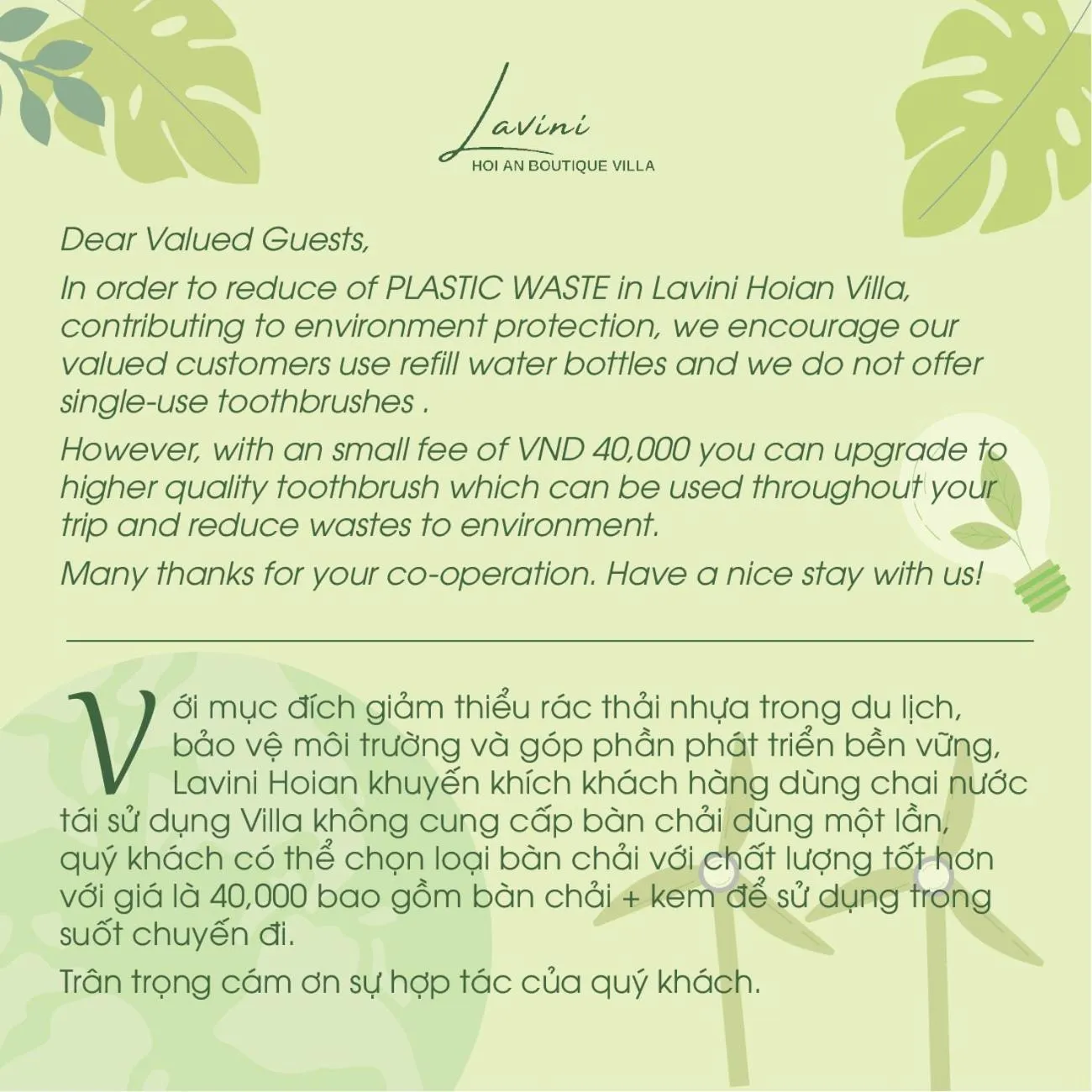 Text overlay in Lavini Hoian Boutique Villa