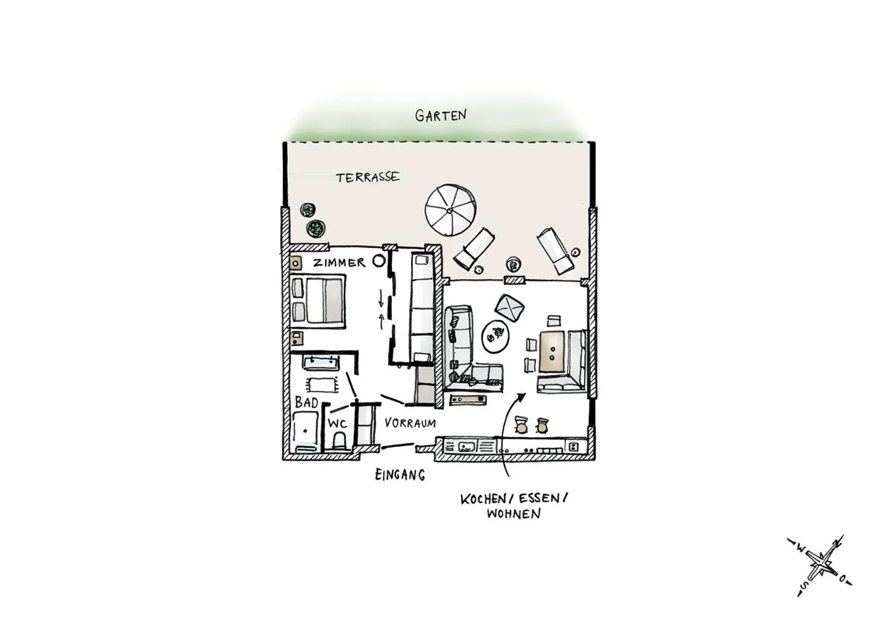 Photo of the whole room in Kaiserlodge