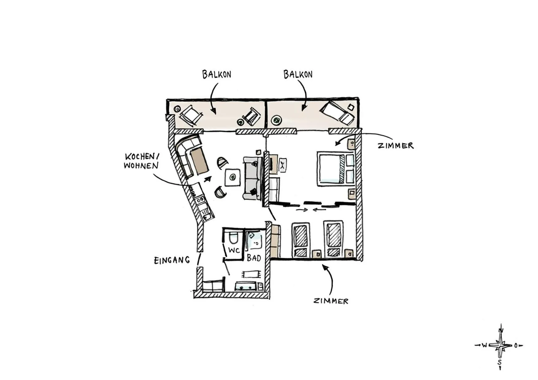 Photo of the whole room in Kaiserlodge