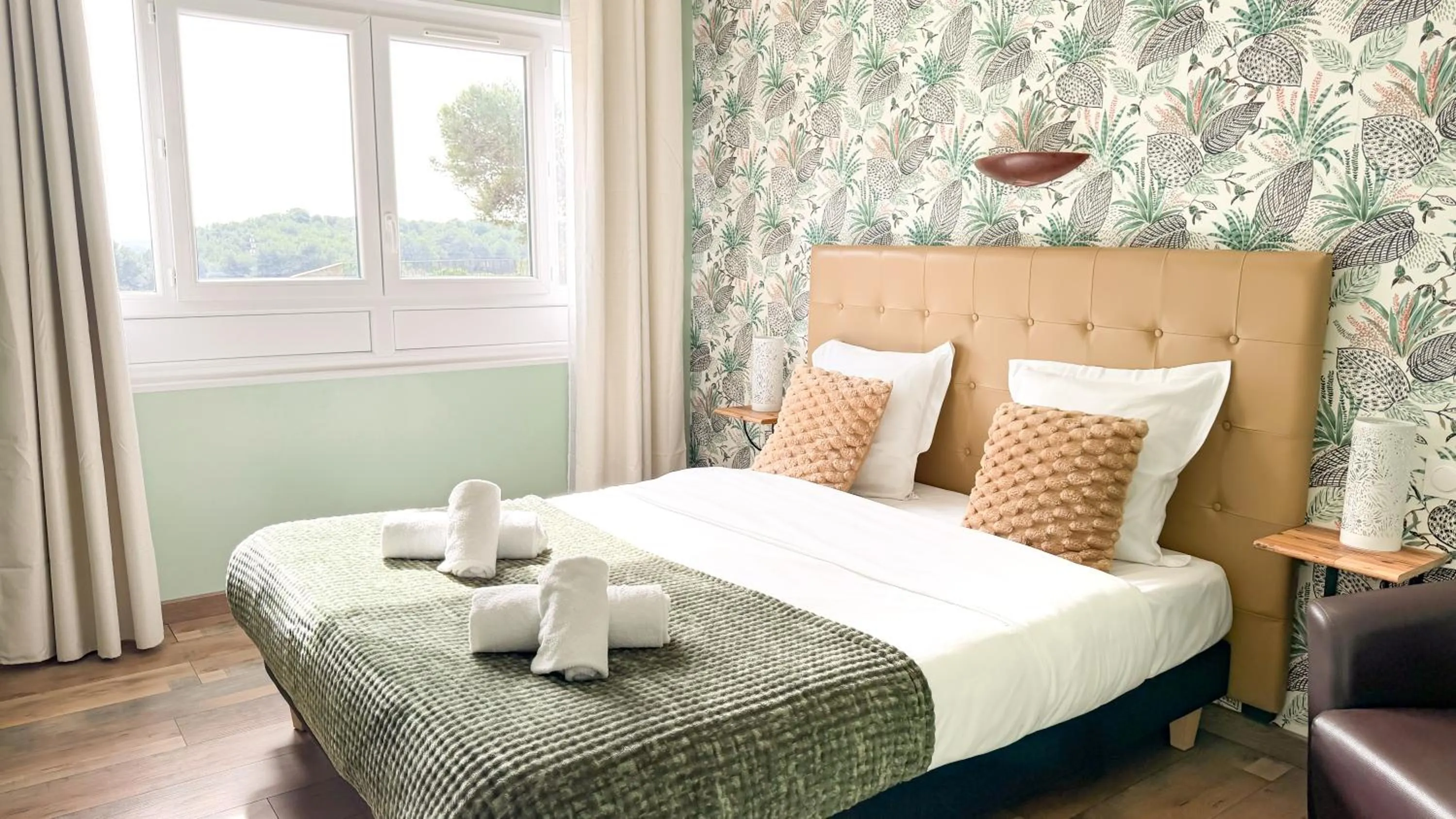 Bedroom, Bed in Hotel Les Rocailles