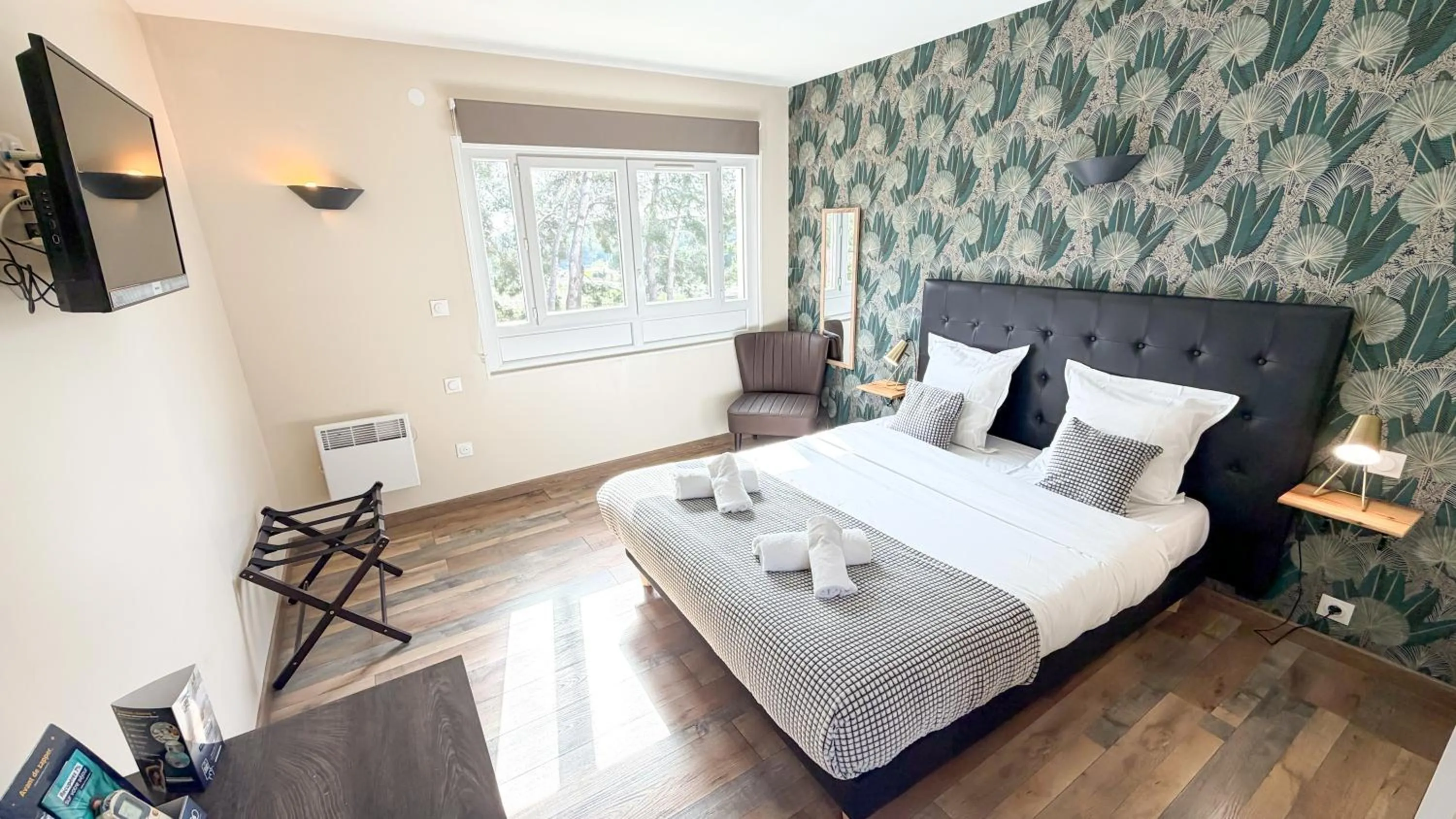 Bedroom, Bed in Hotel Les Rocailles