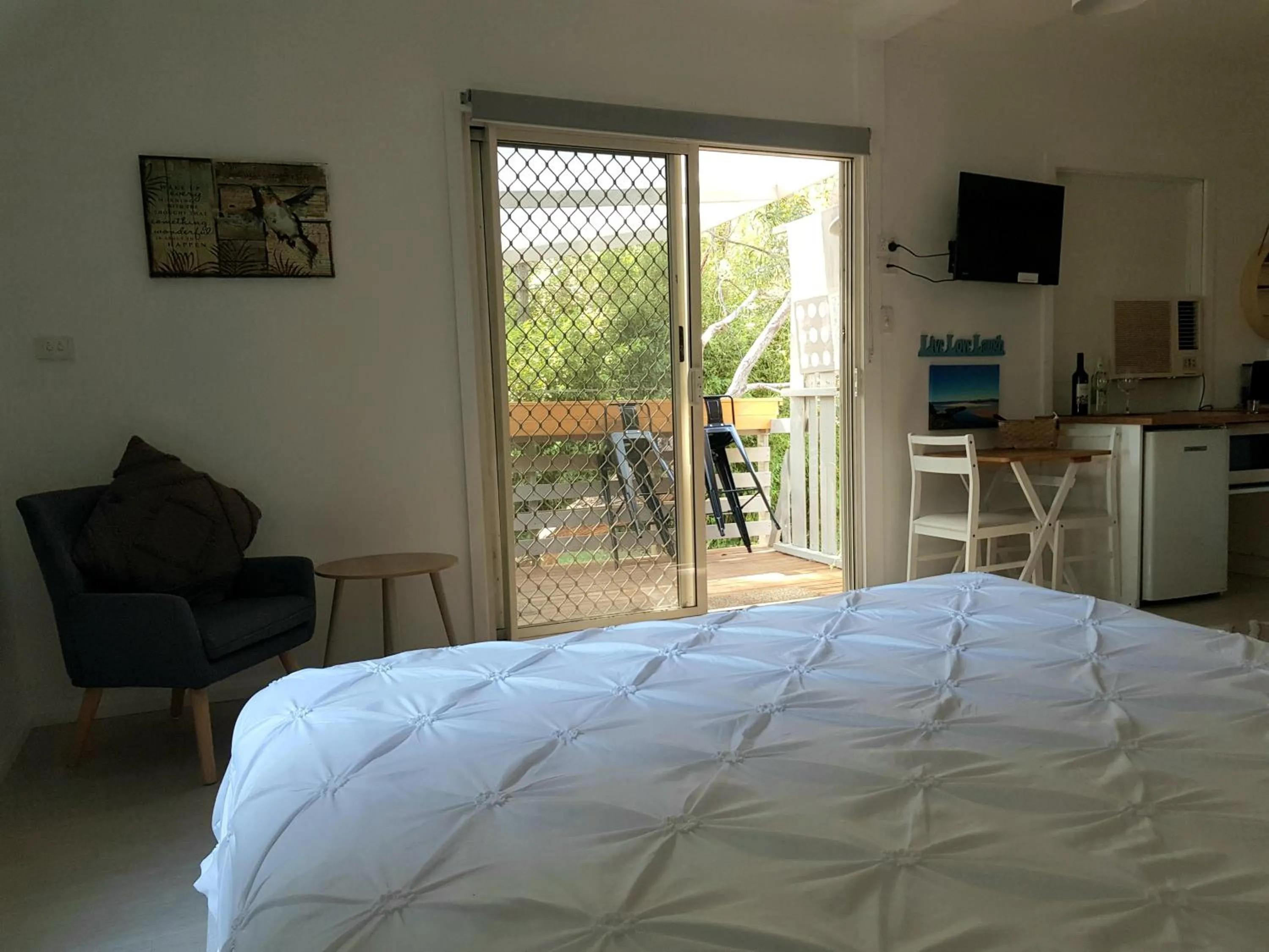 Bed in Forest view bungalow