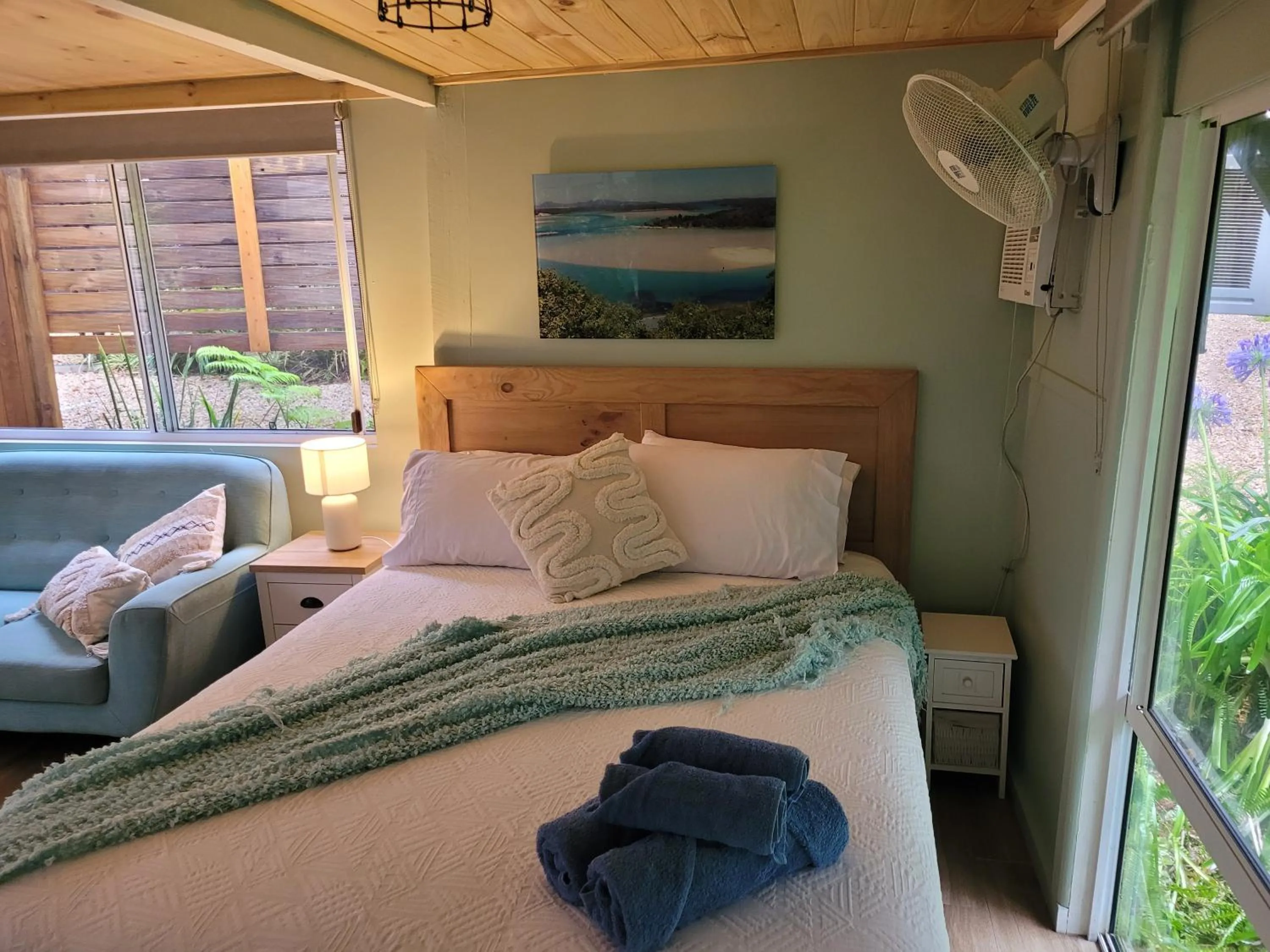 Bed in Forest view bungalow