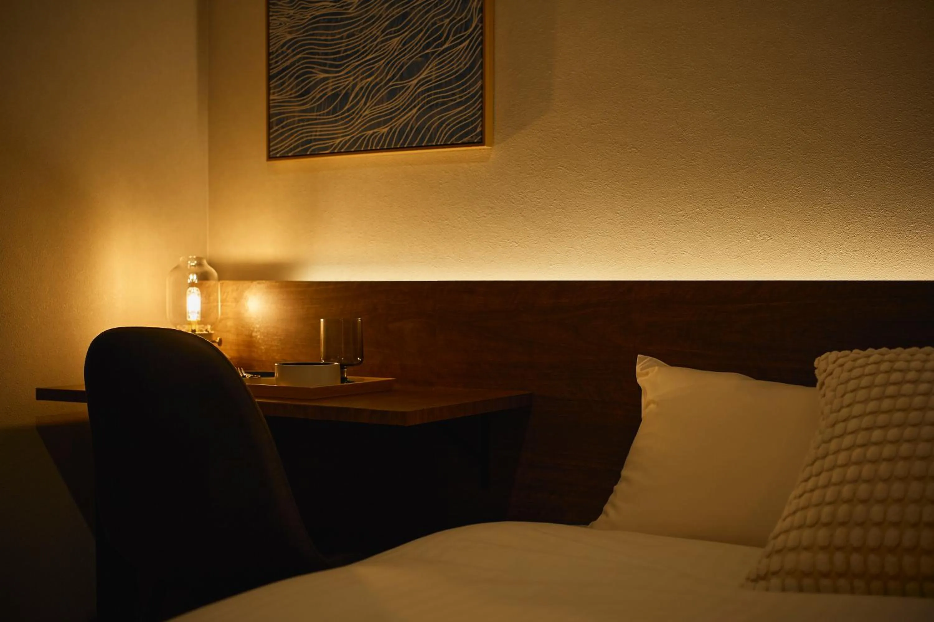 Living room, Bed in Residence Hotel Hakata 3