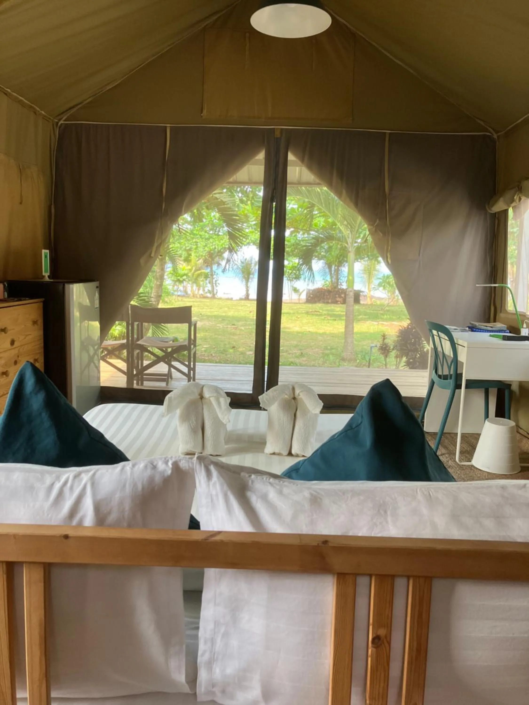 View (from property/room), Bed in Naivacha Tent Koh Mak