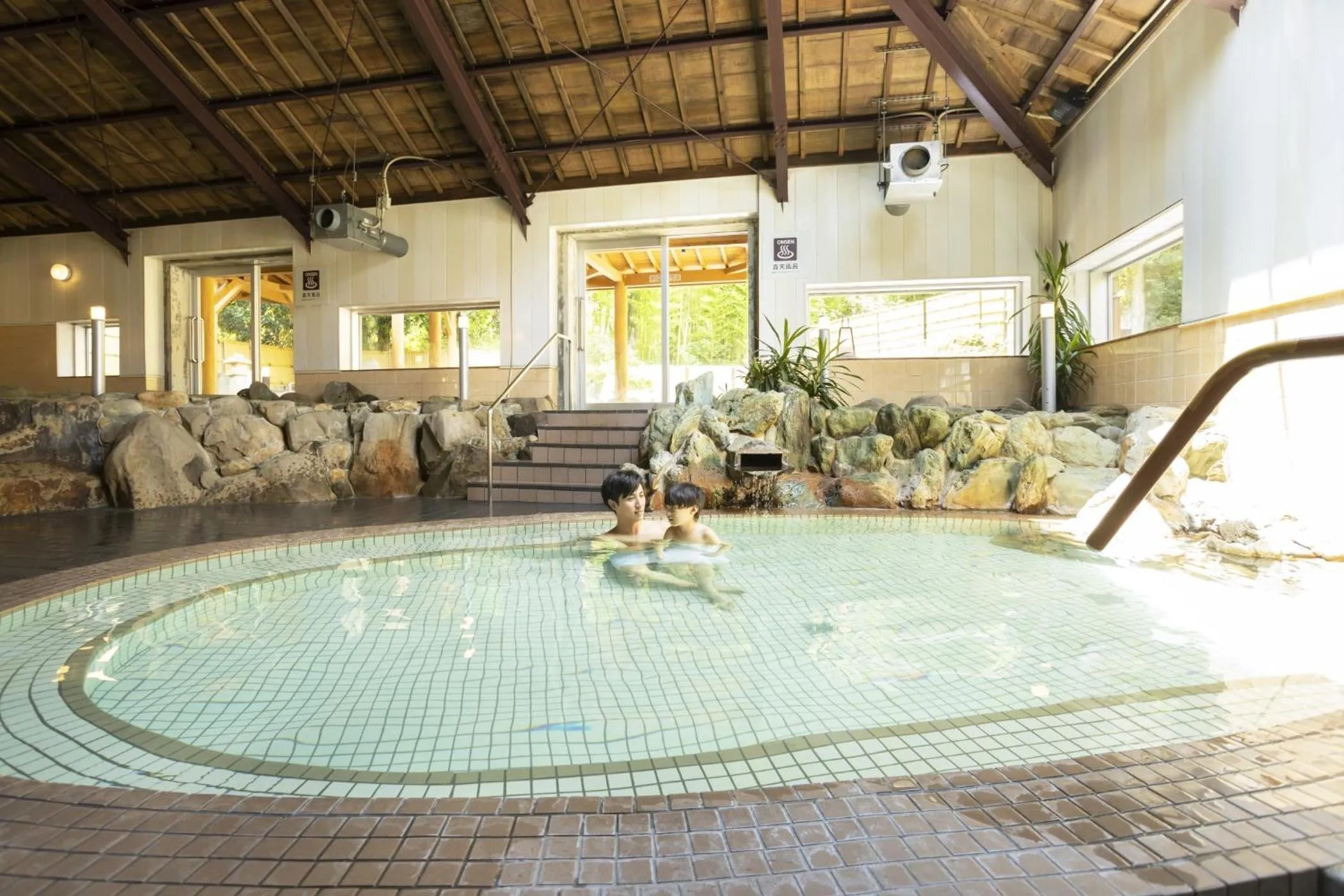 Hot Spring Bath in Ooedo Onsen Monogatari Hotel Ranpu