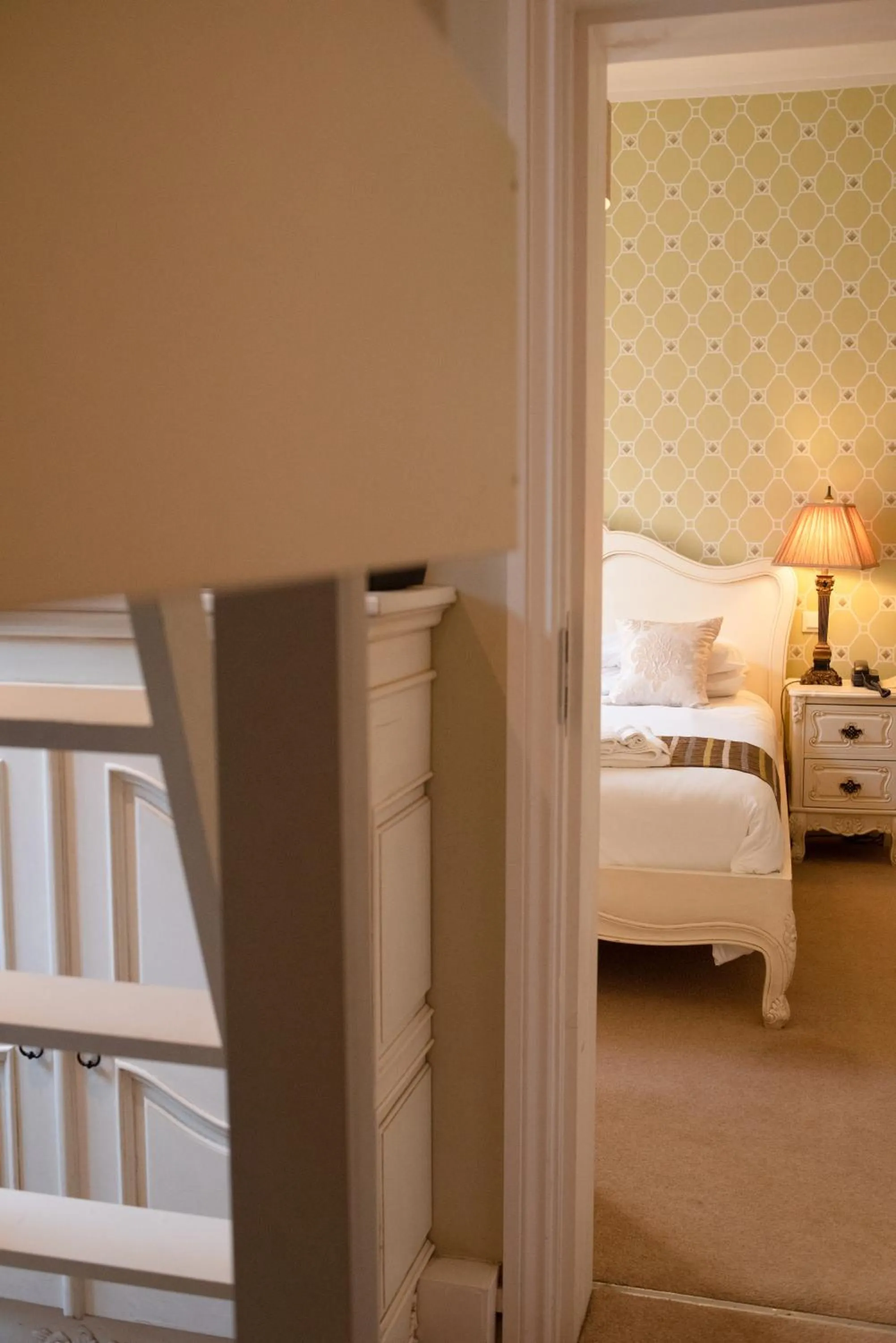 Bed in Logis Hotel De France