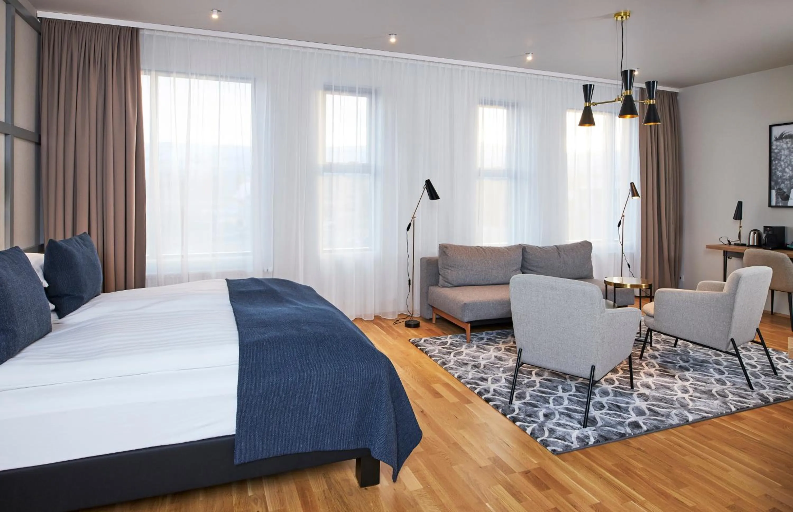 Photo of the whole room, Bed in Fosshotel Reykholt