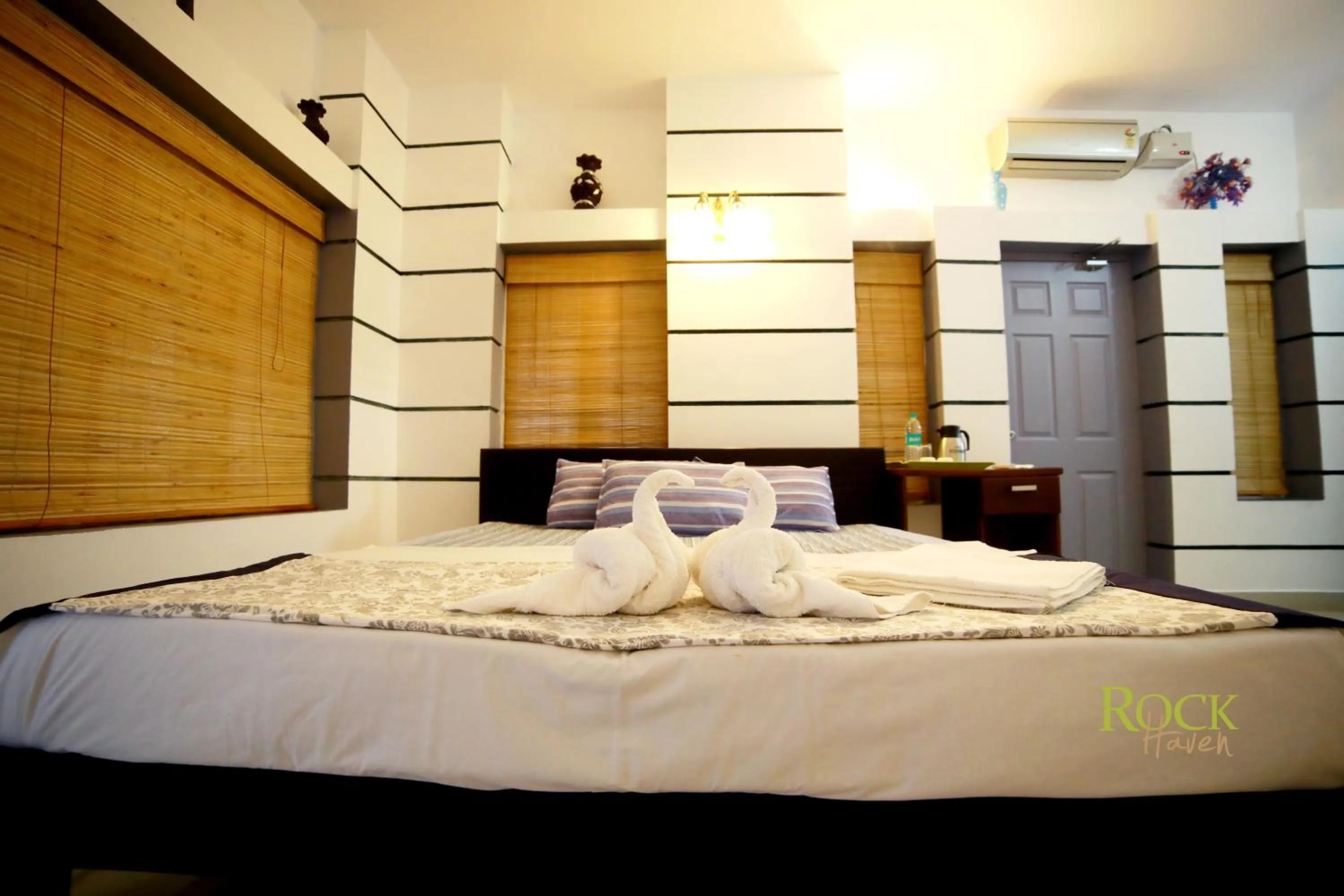 Bed in Rock Haven Wayanad