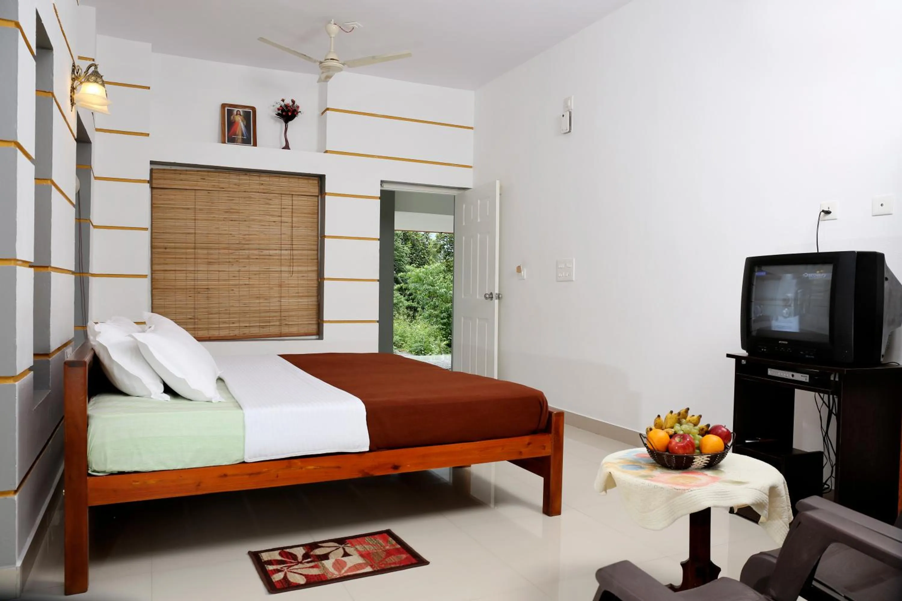 Bed in Rock Haven Wayanad