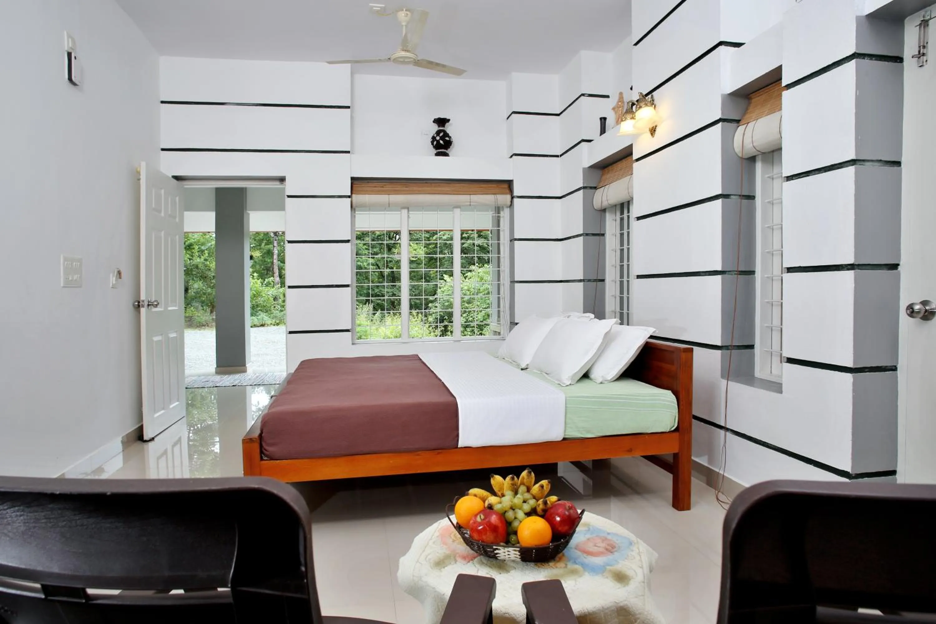 Bed in Rock Haven Wayanad