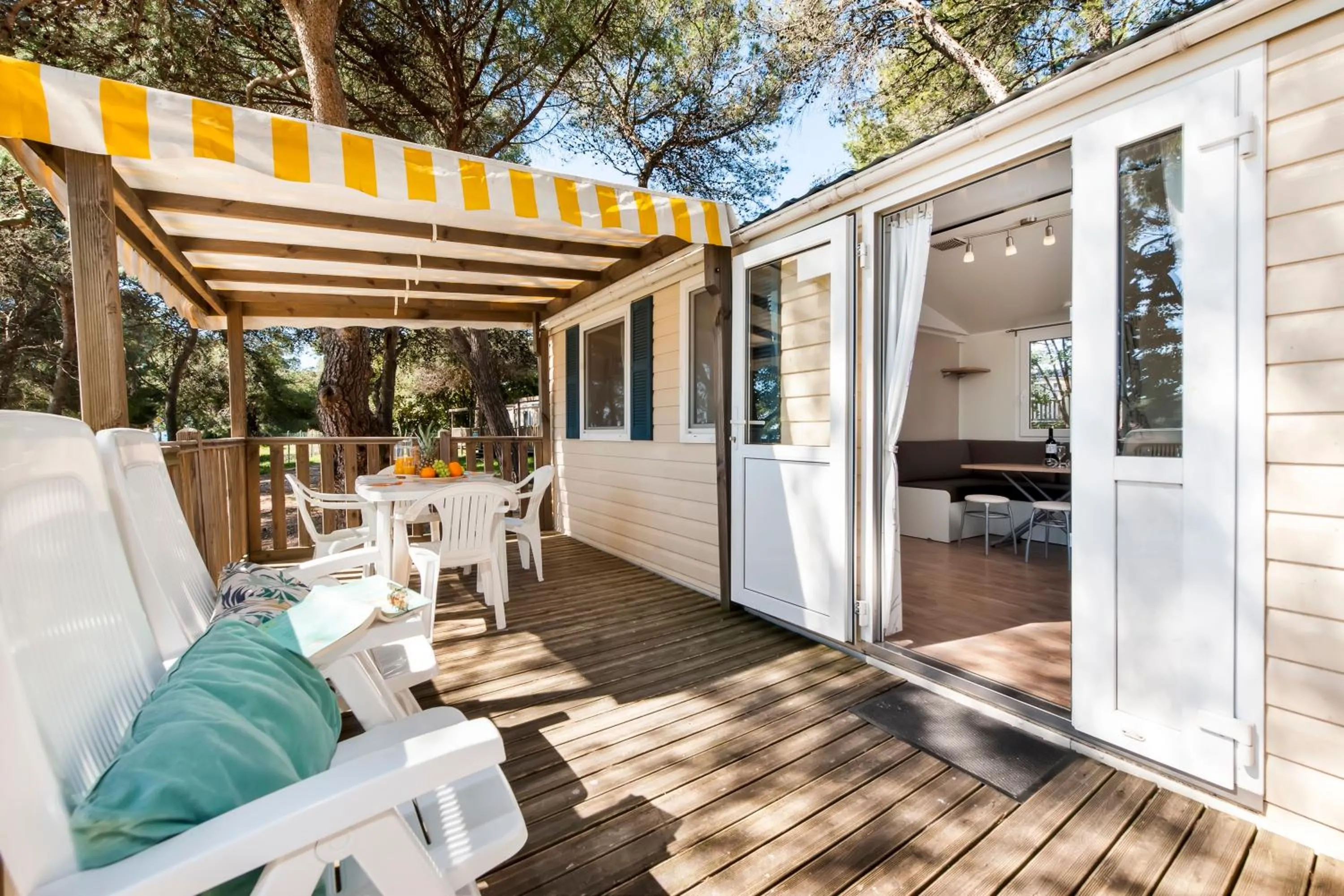 Patio in Glamping and Mobile Homes Lavanda - Holiday Centre Bi VIllage