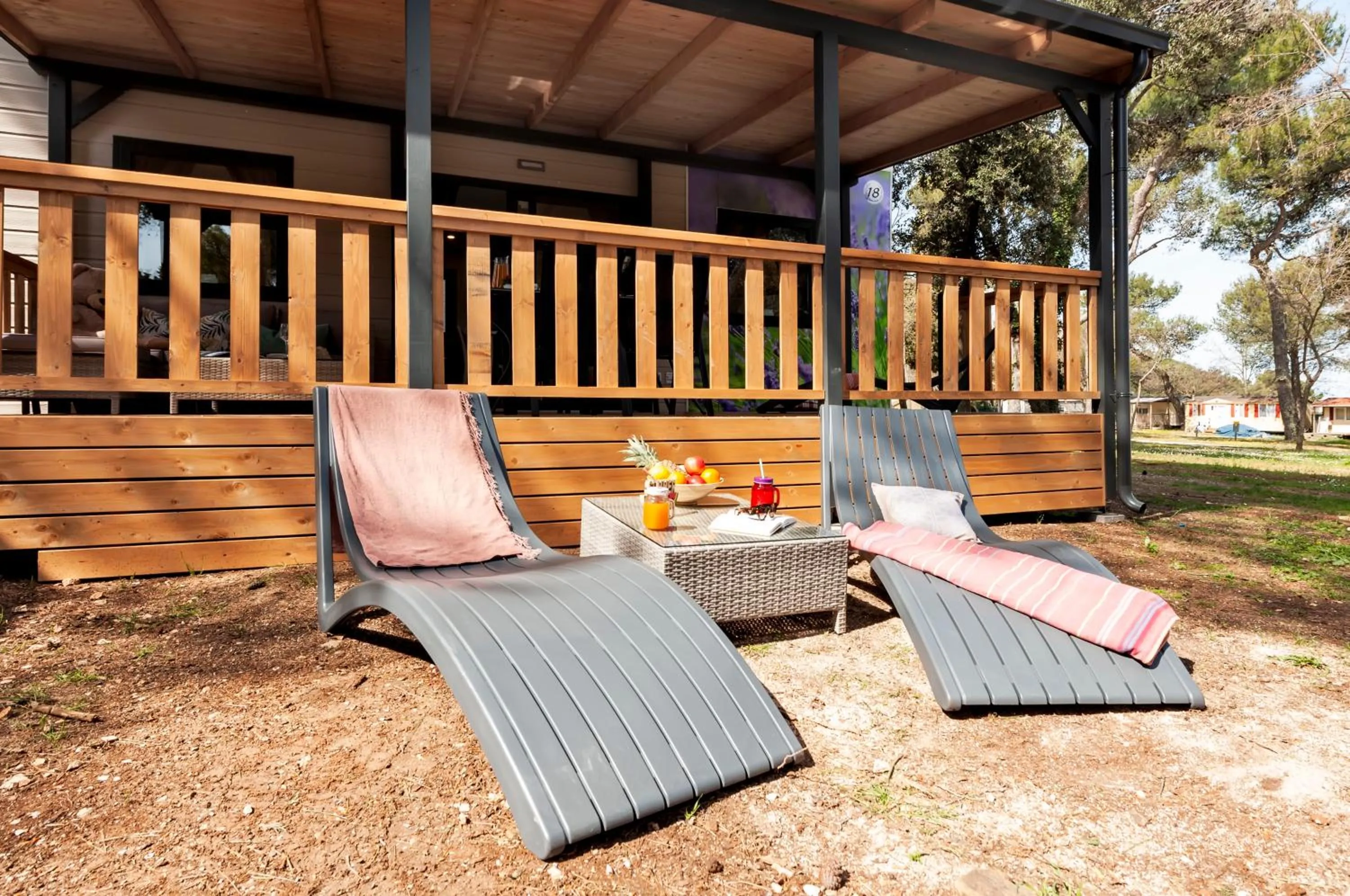 Patio in Glamping and Mobile Homes Lavanda - Holiday Centre Bi VIllage