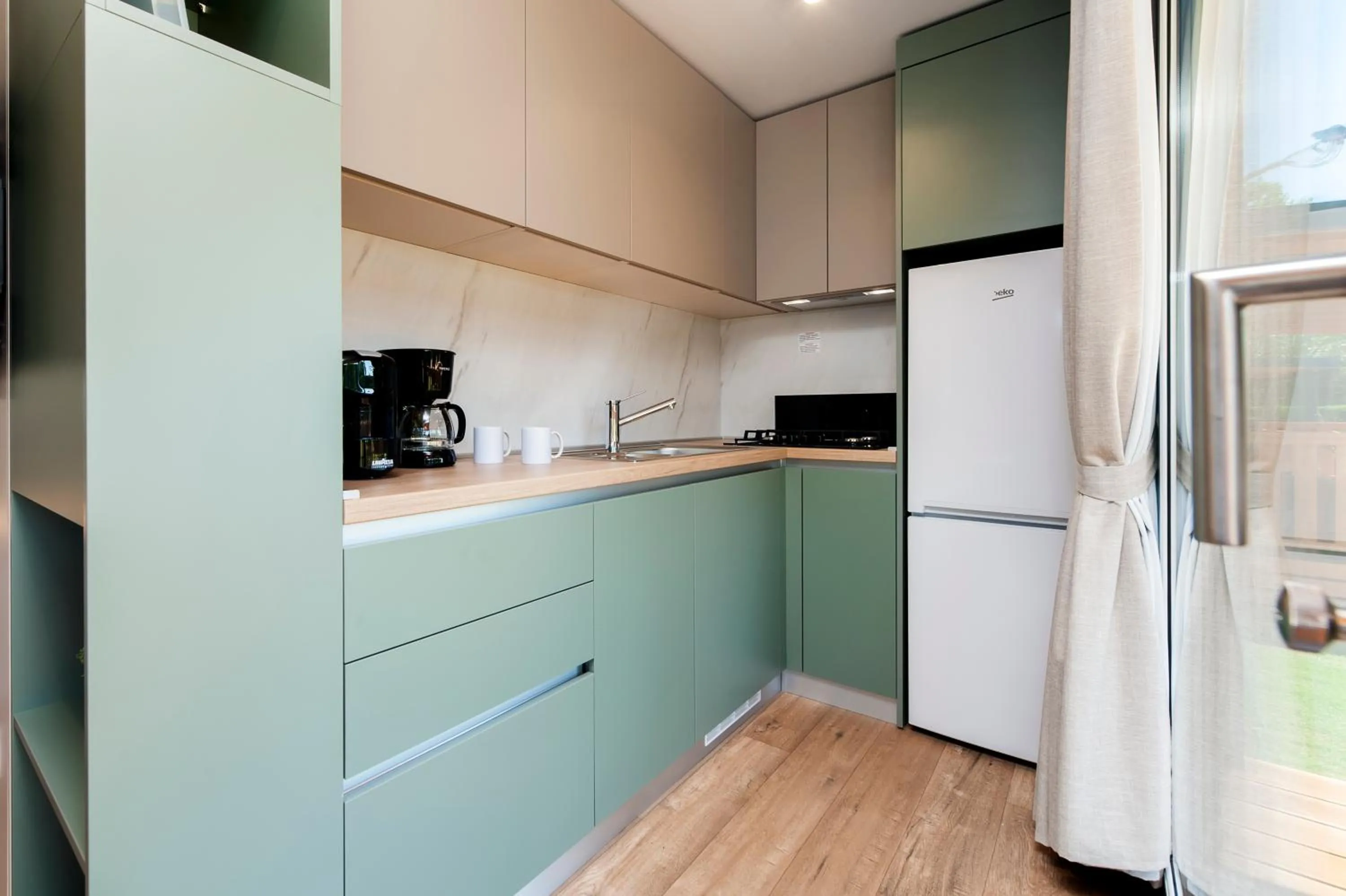 Coffee/tea facilities in Glamping and Mobile Homes Lavanda - Holiday Centre Bi VIllage