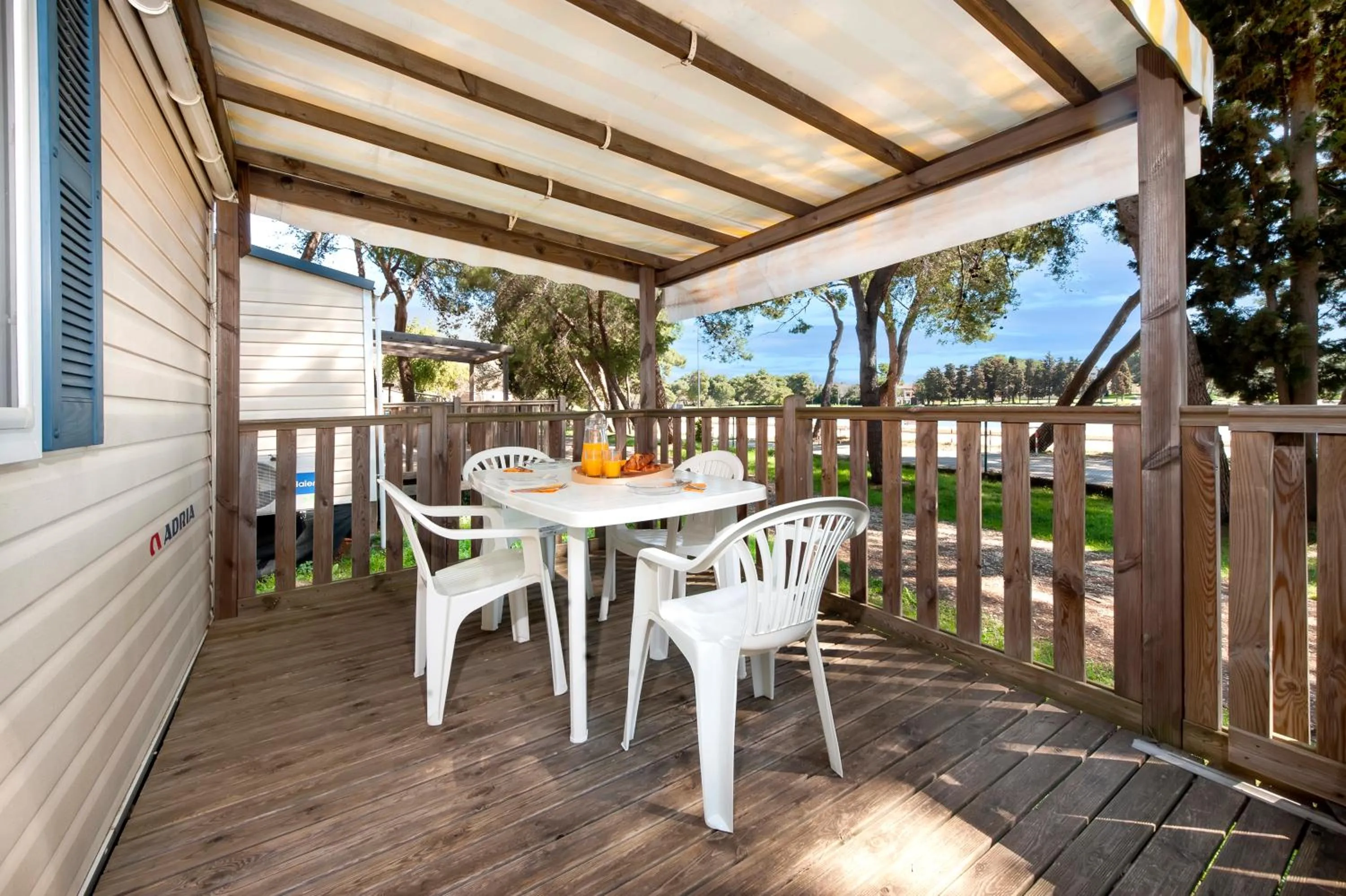 Patio in Glamping and Mobile Homes Lavanda - Holiday Centre Bi VIllage