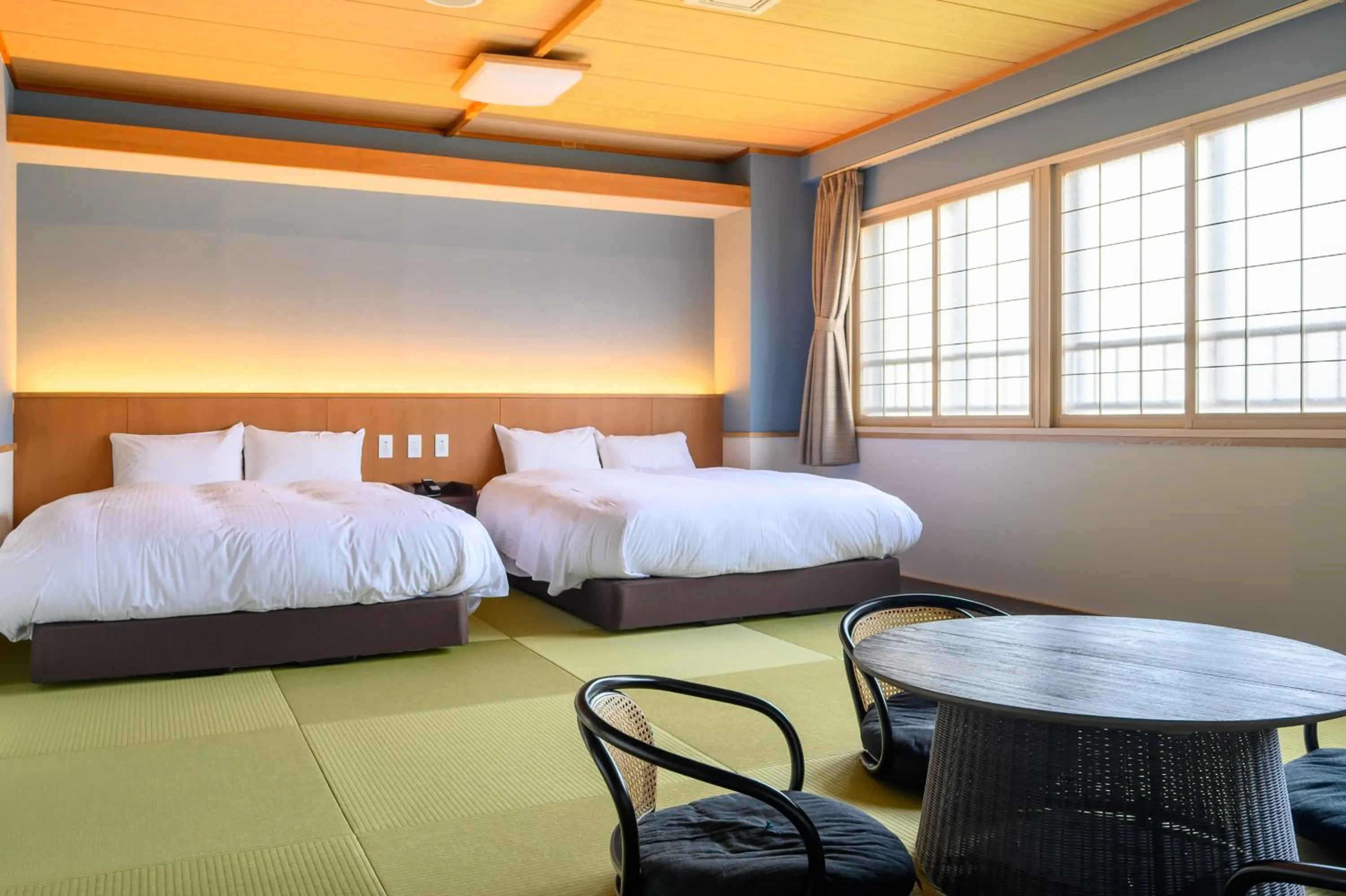 Bed in Kojohama Onsen Hotel