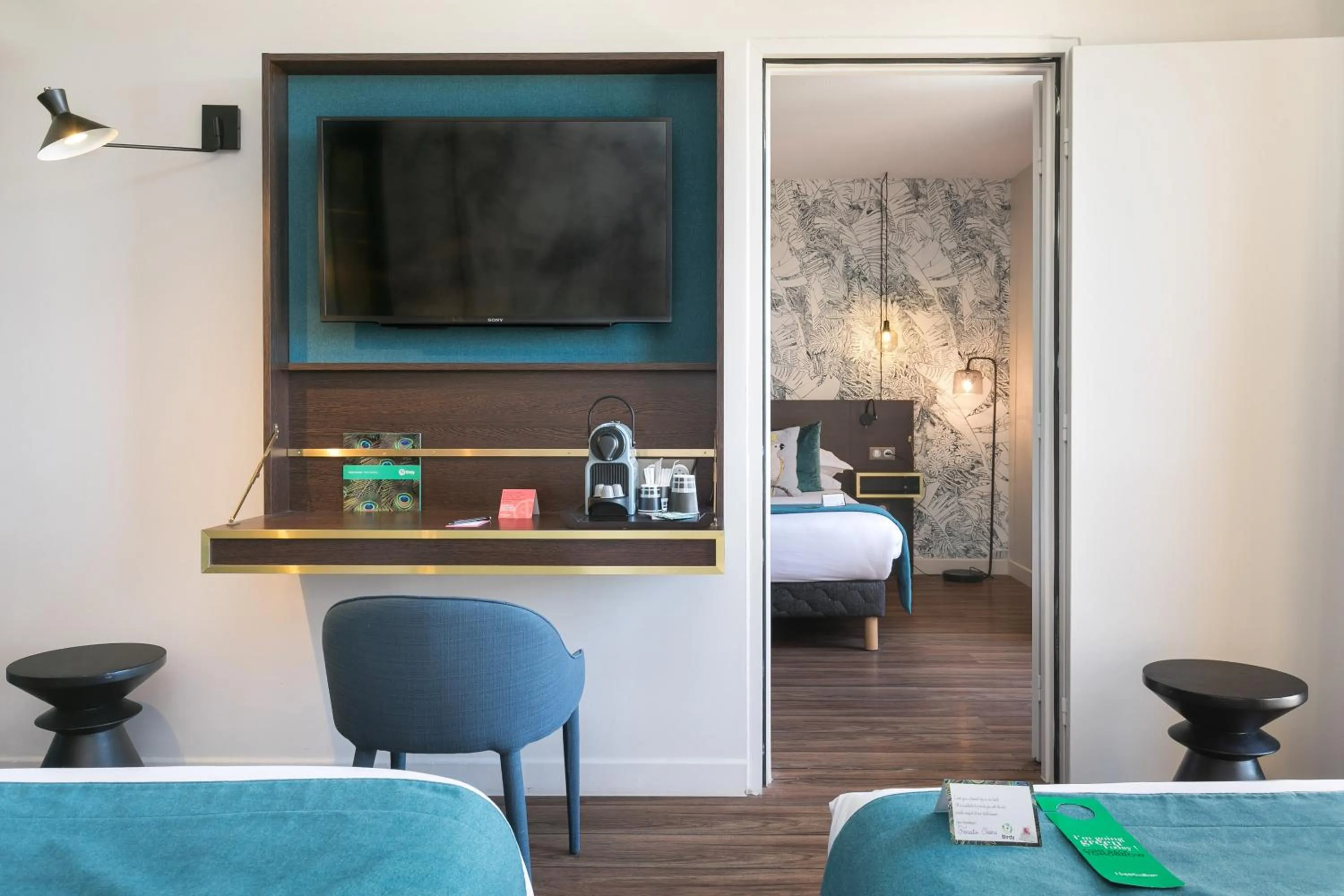 Bed in Hôtel Birdy by Happyculture