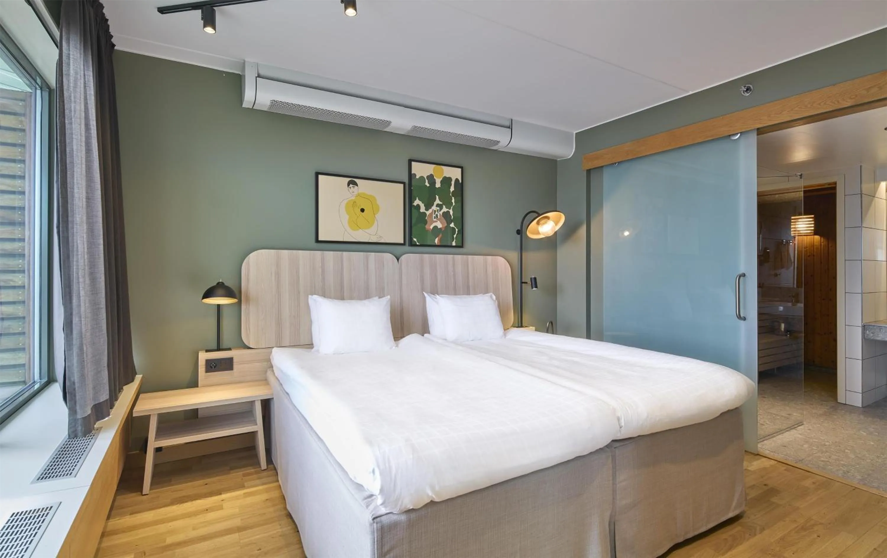 Bedroom, Bed in Scandic Alvik