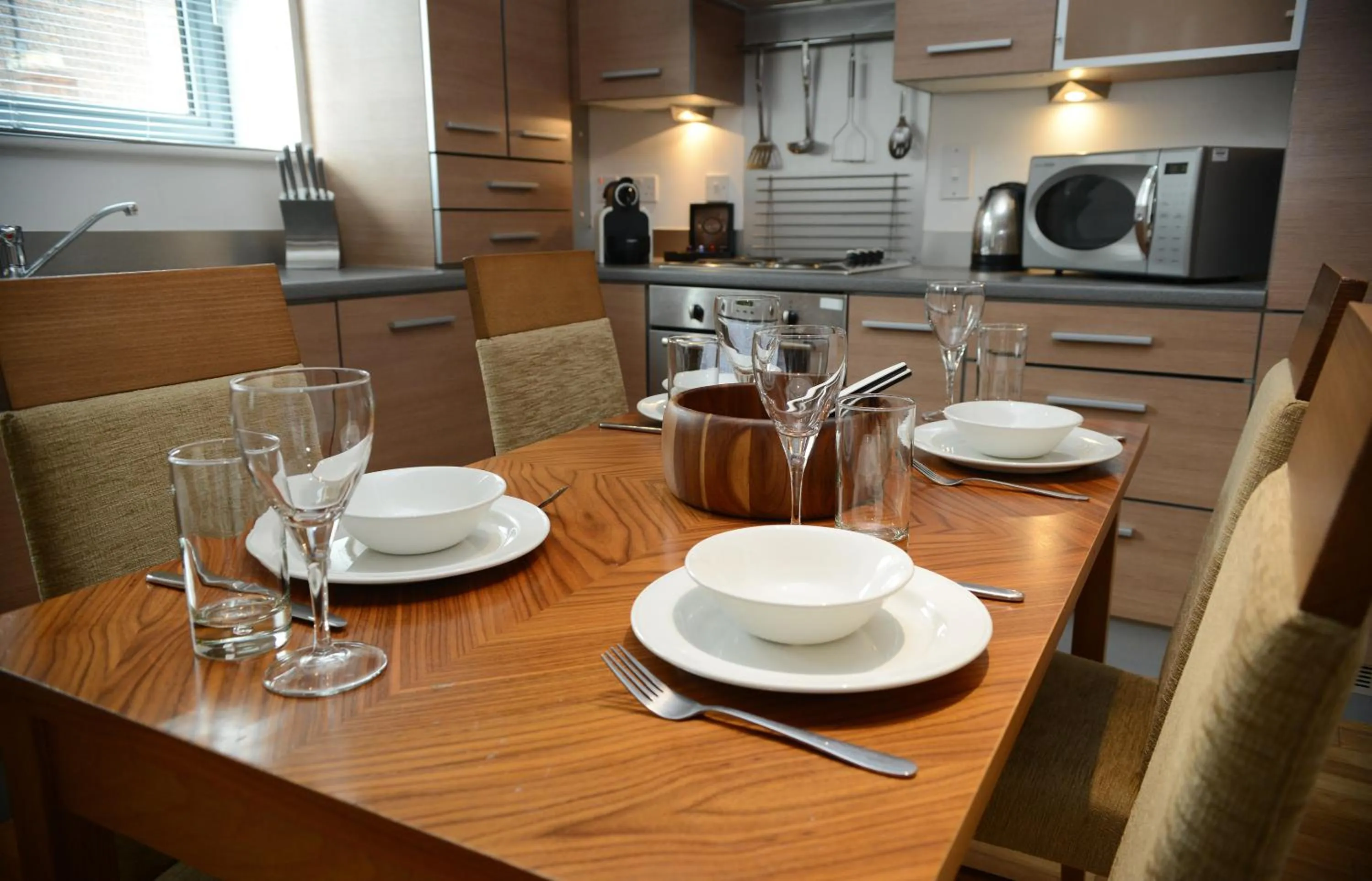 Dining area in PREMIER SUITES Newcastle