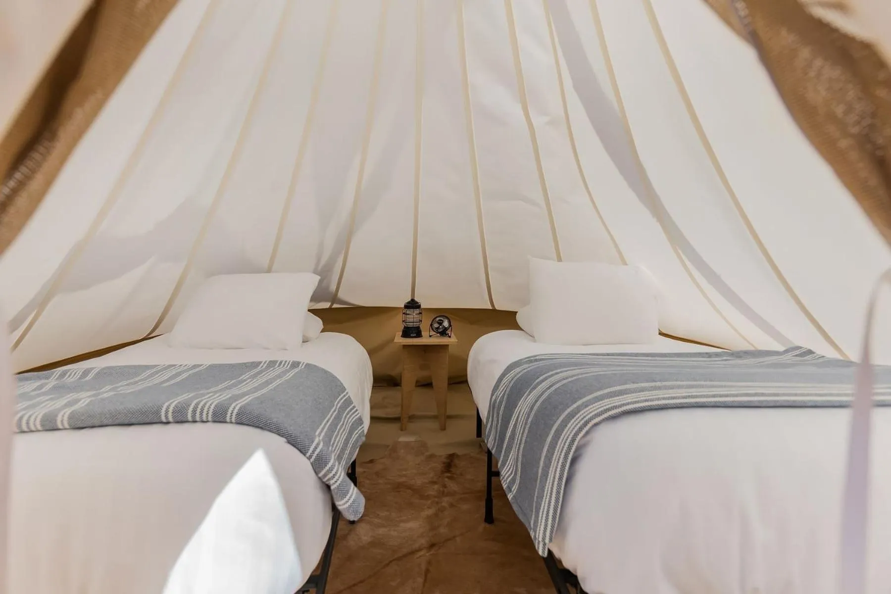 Bed in Under Canvas Zion