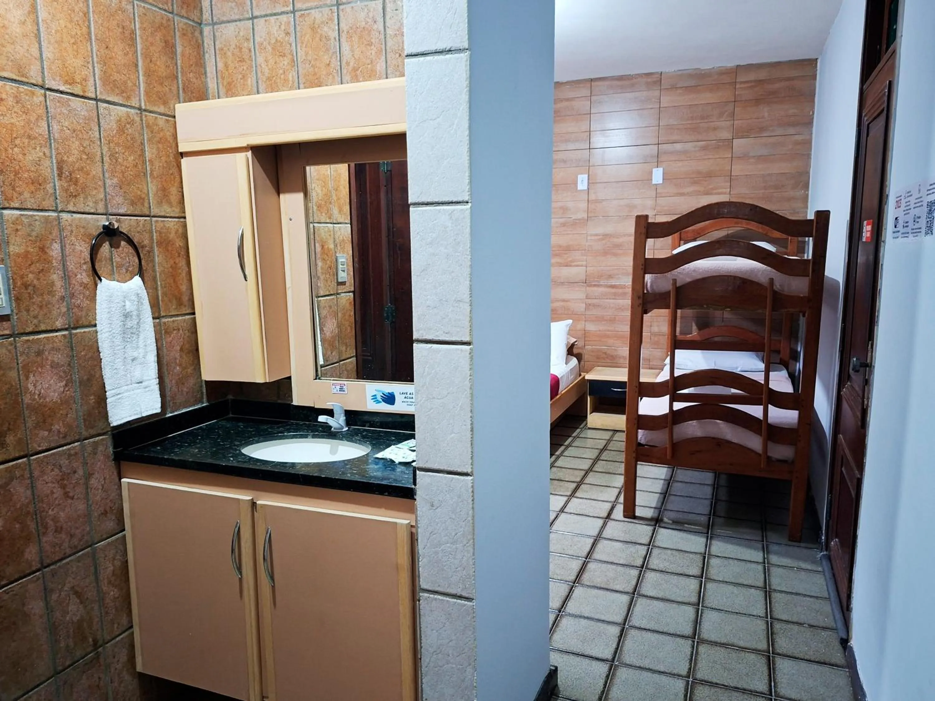 Bathroom, Bed in Pousada Casa Grande